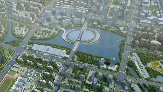 Deqing Geographic Information Town 3D model