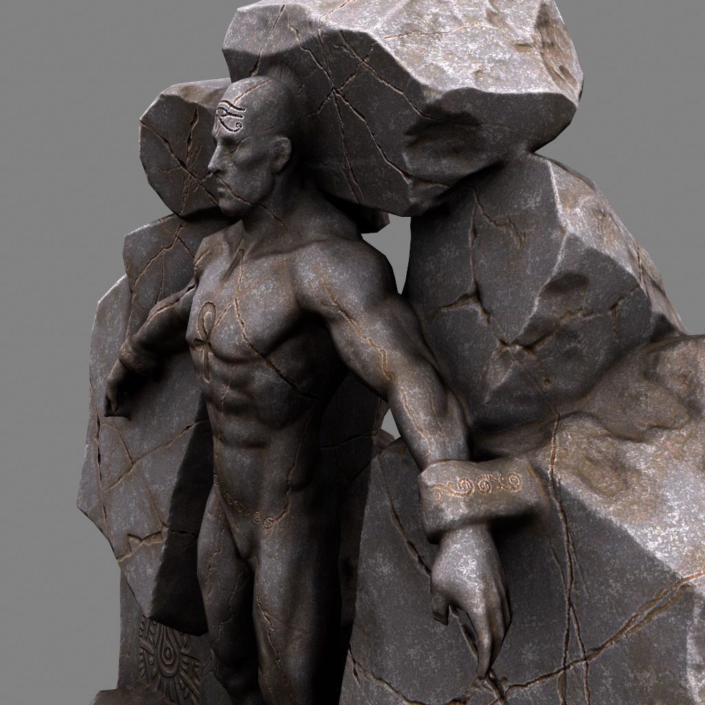 cave  gate 1 Low-poly 3D model_1