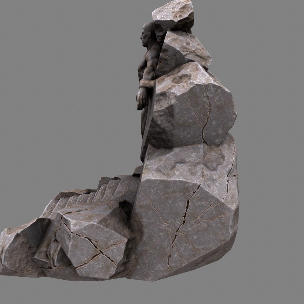 cave  gate 1 Low-poly 3D model_12