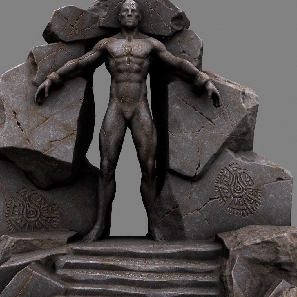 cave  gate 1 Low-poly 3D model_9