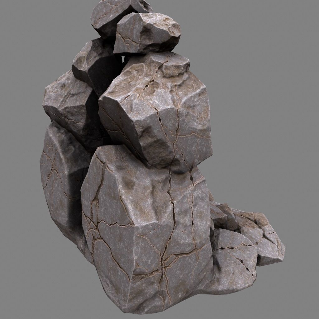 cave  gate 1 Low-poly 3D model_15