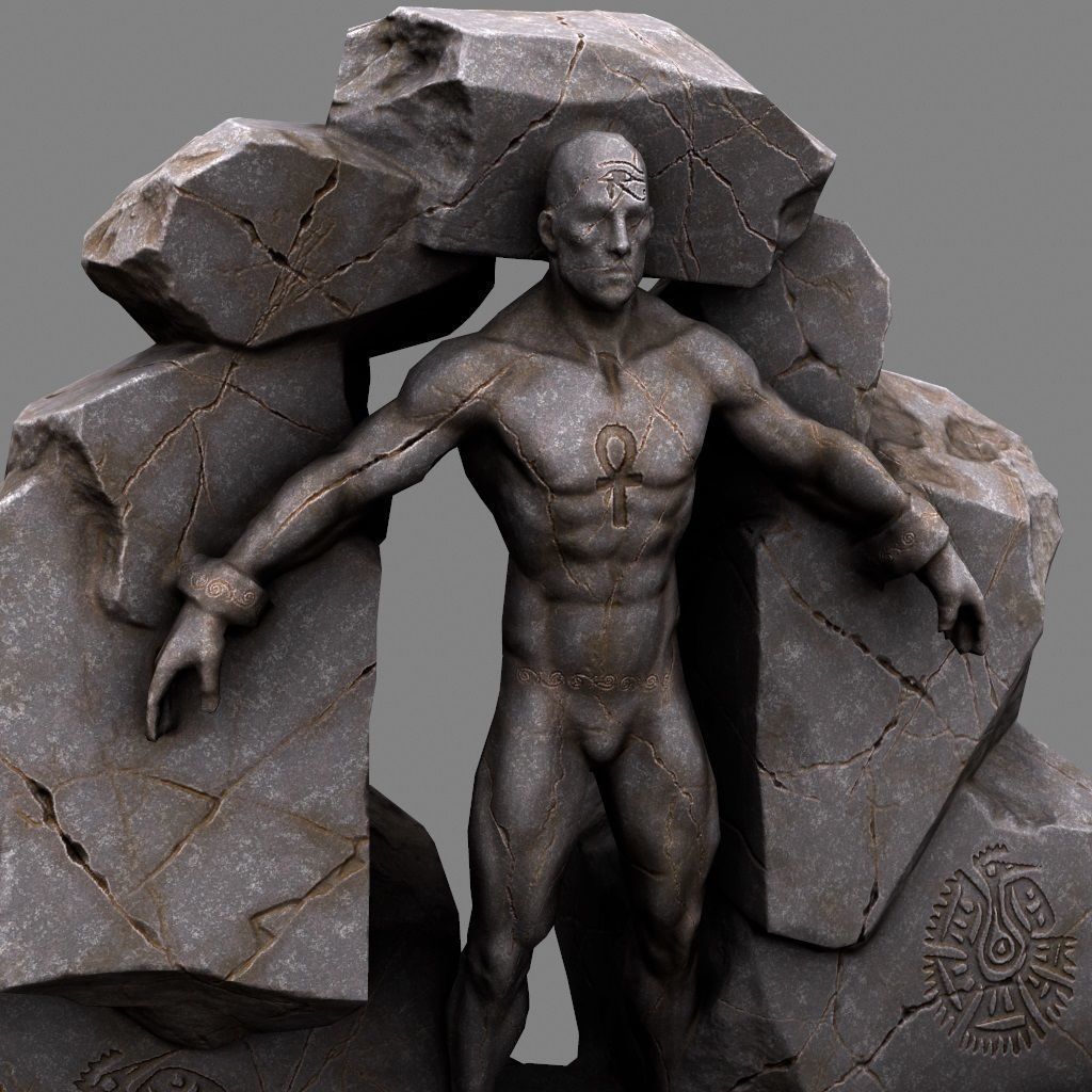 cave  gate 1 Low-poly 3D model_8