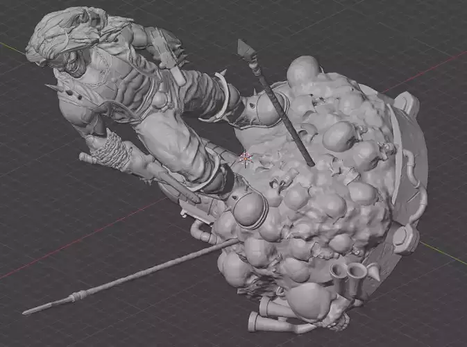 Lobo 3d STL Model with base print ready