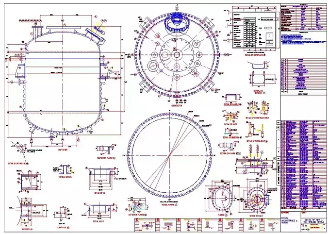Pressure Vessel 840kPag 4700L Drawing
