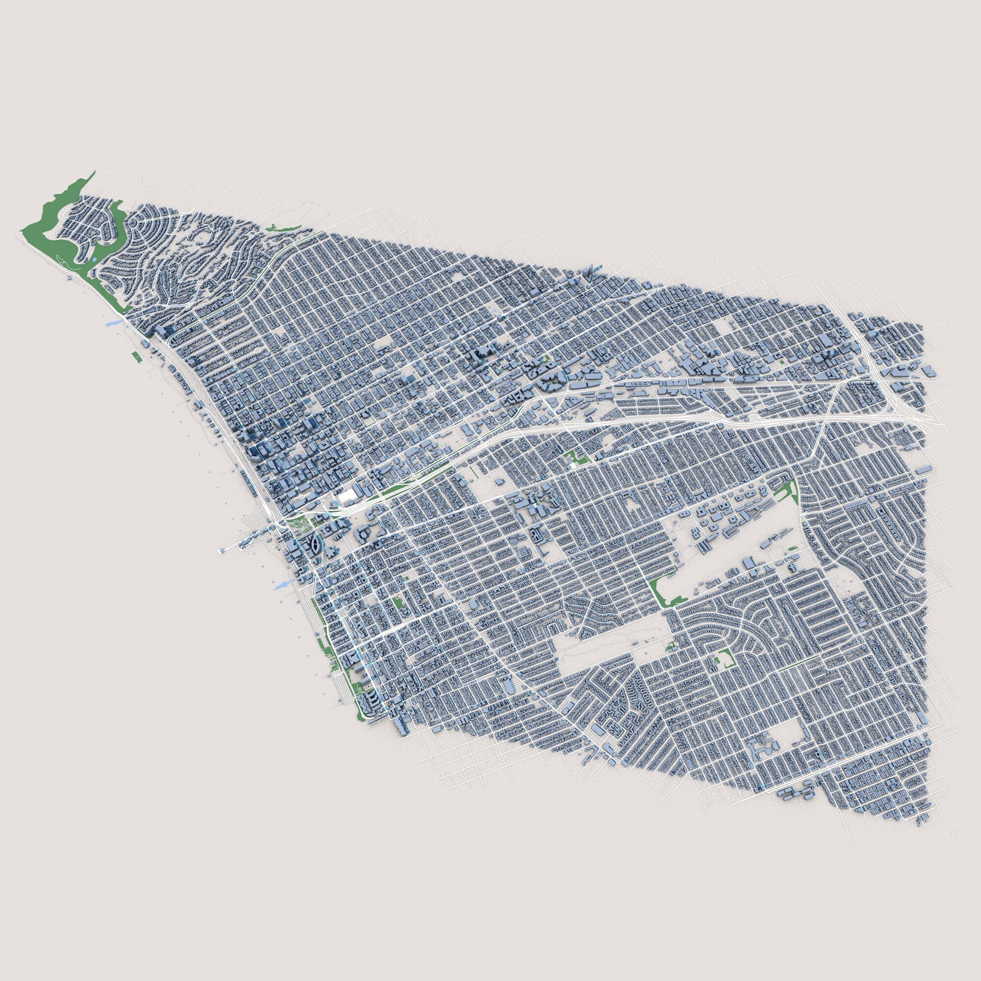 Santa Monica California 3D model_1