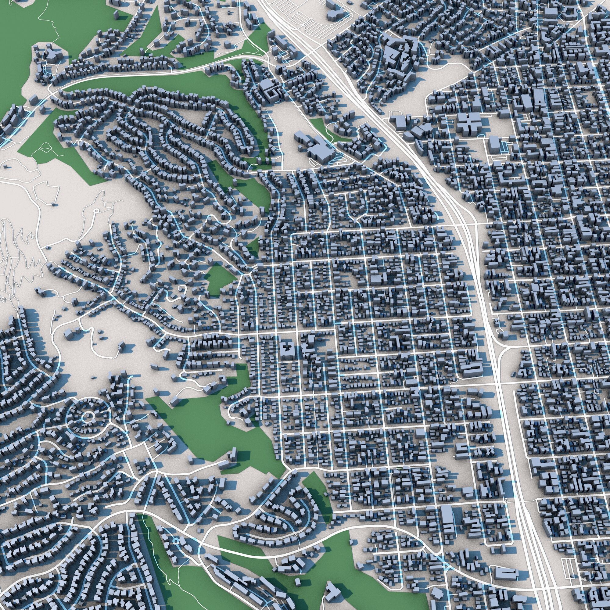 Santa Barbara City California 3D model_3