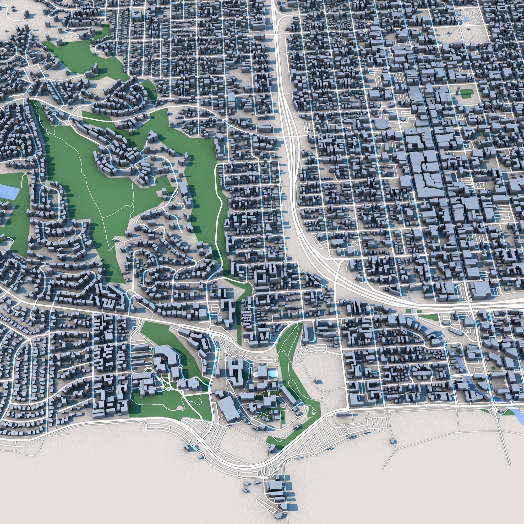 Santa Barbara City California 3D model_2