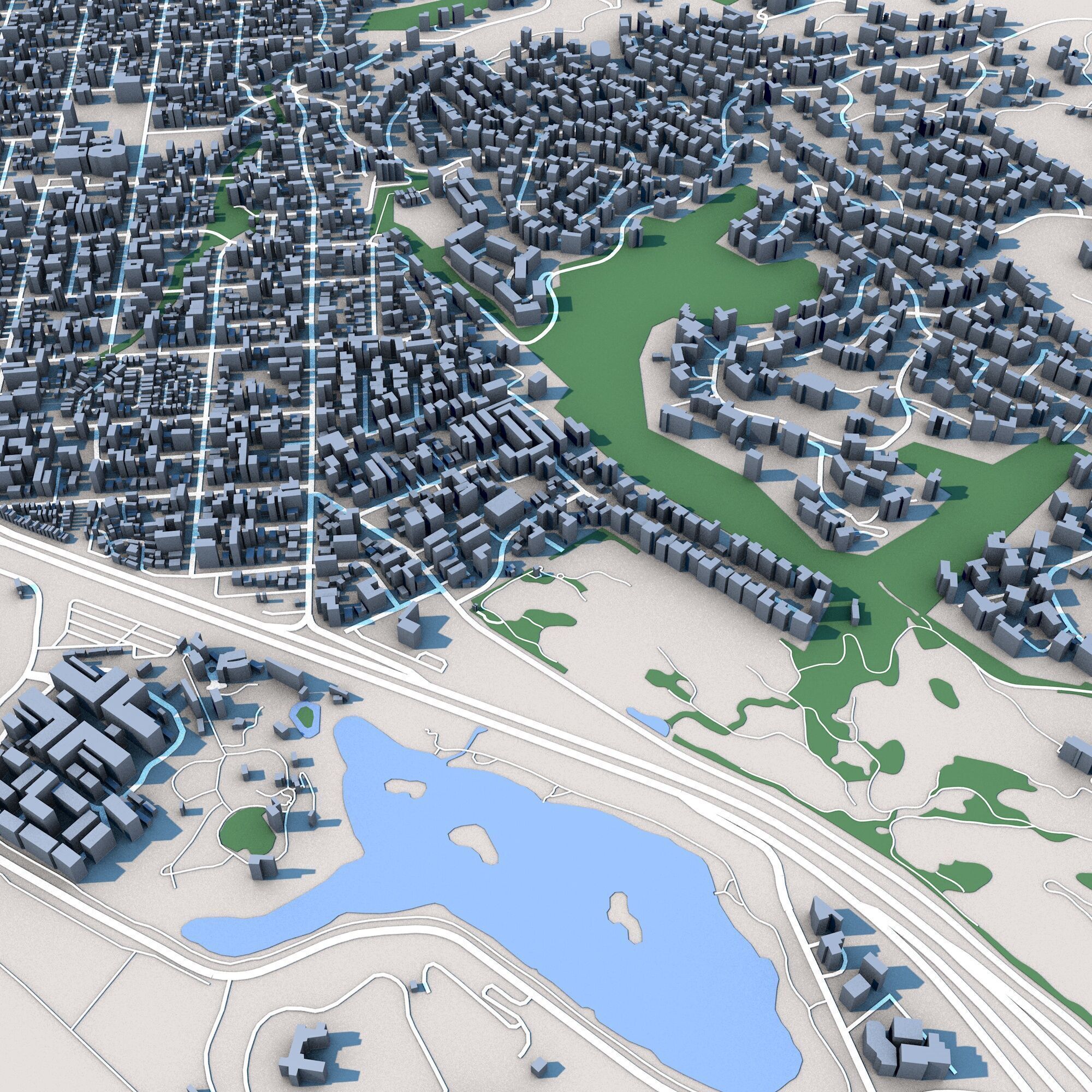 Santa Barbara City California 3D model_5