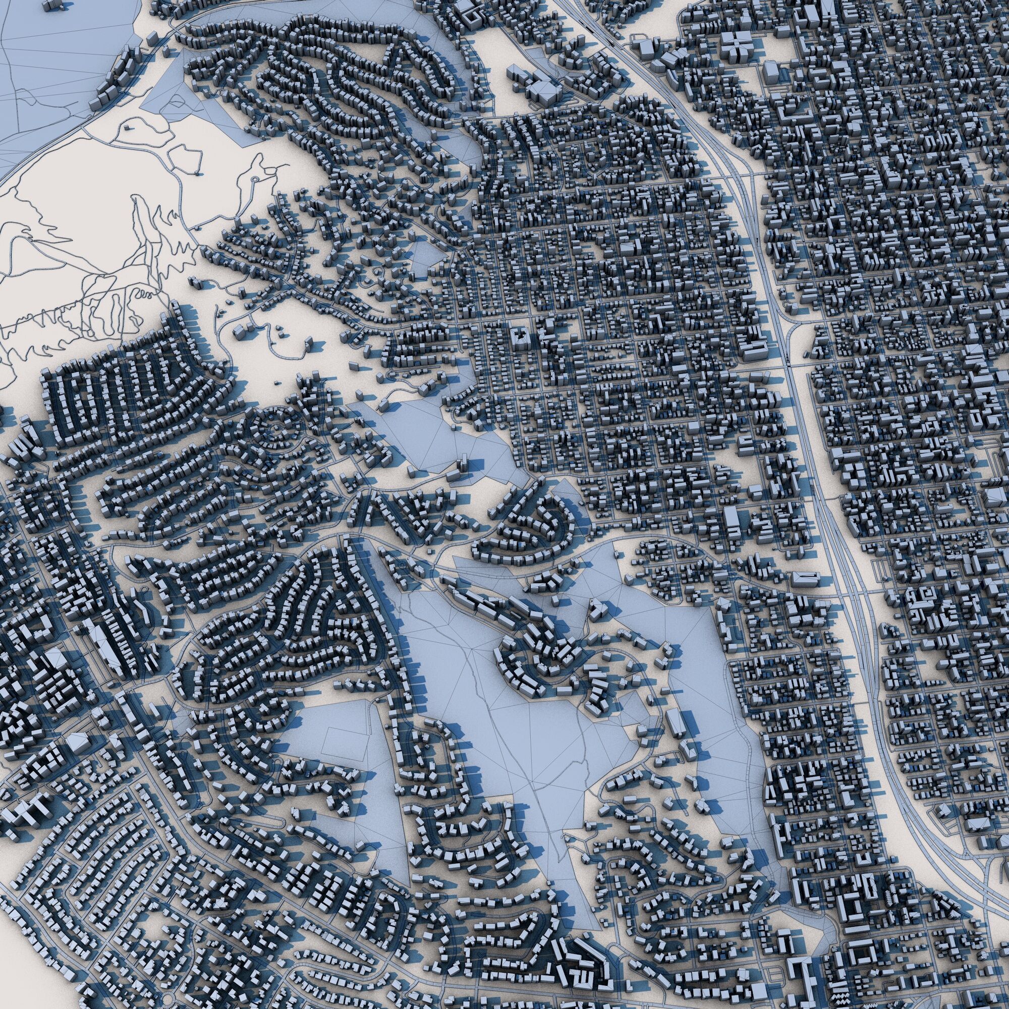 Santa Barbara City California 3D model_8