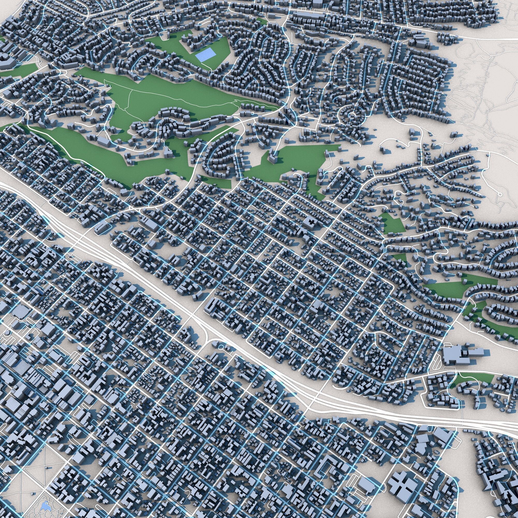 Santa Barbara City California 3D model_7