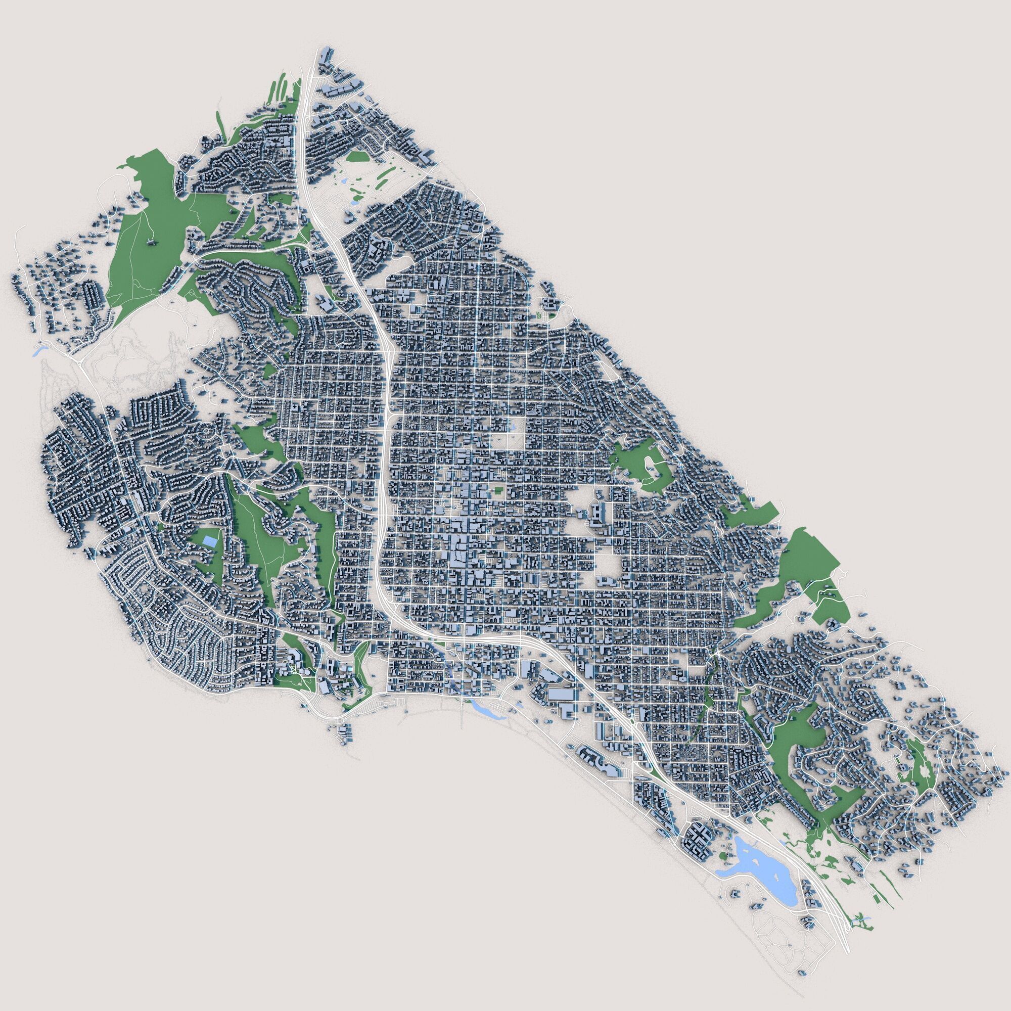 Santa Barbara City California 3D model_1