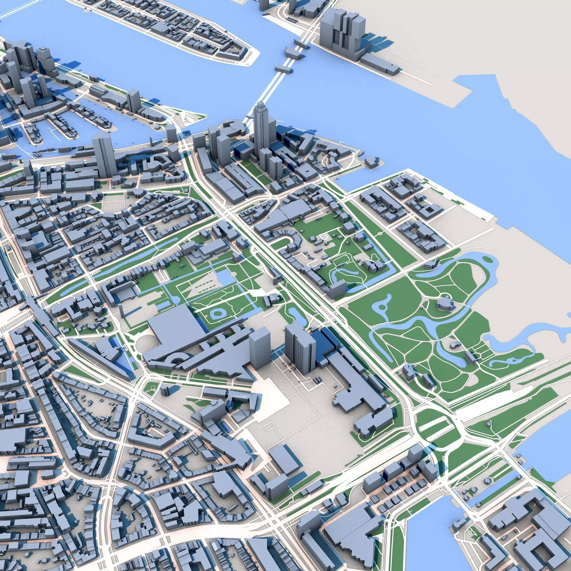Rotterdam City Netherlands 3D model_0