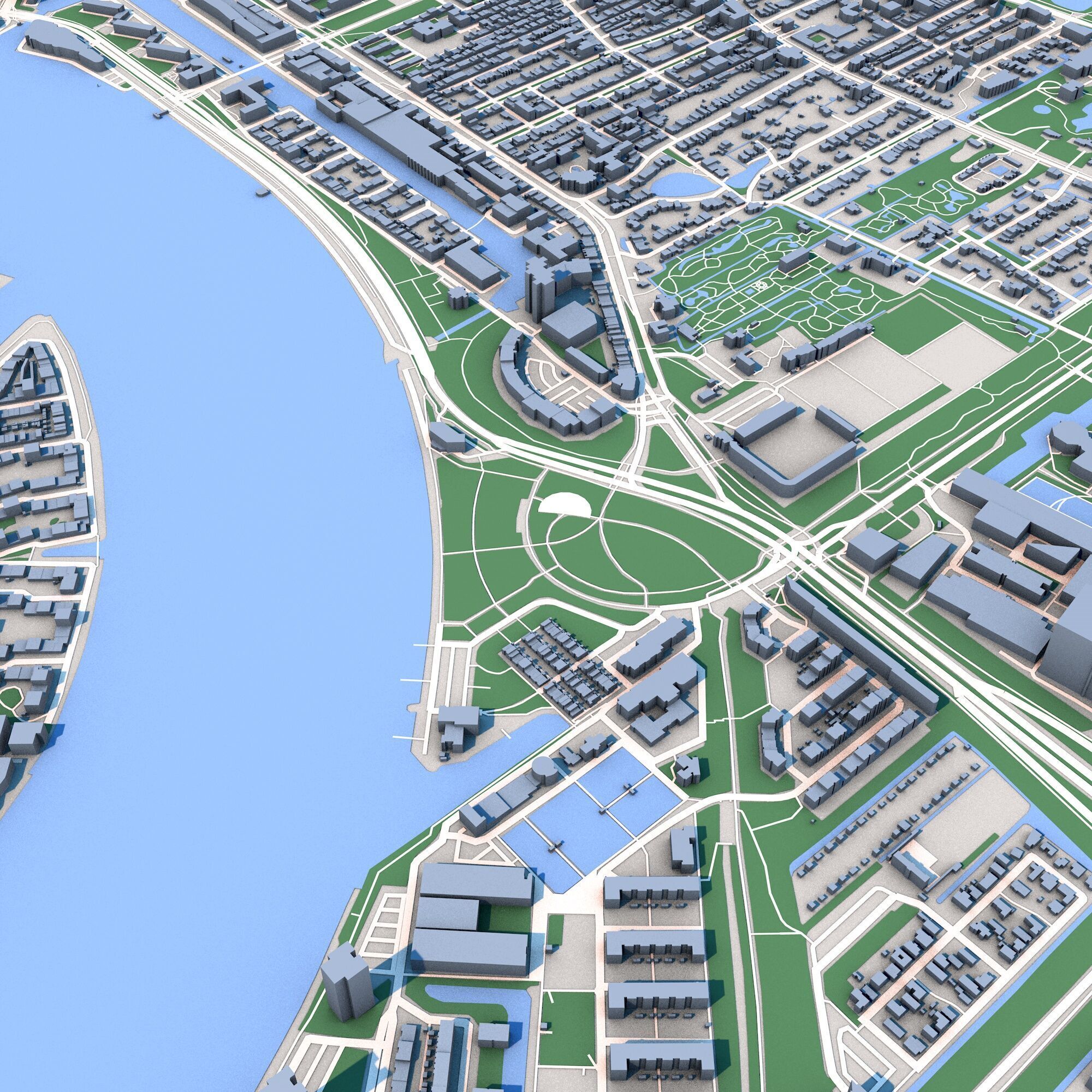 Rotterdam City Netherlands 3D model_4