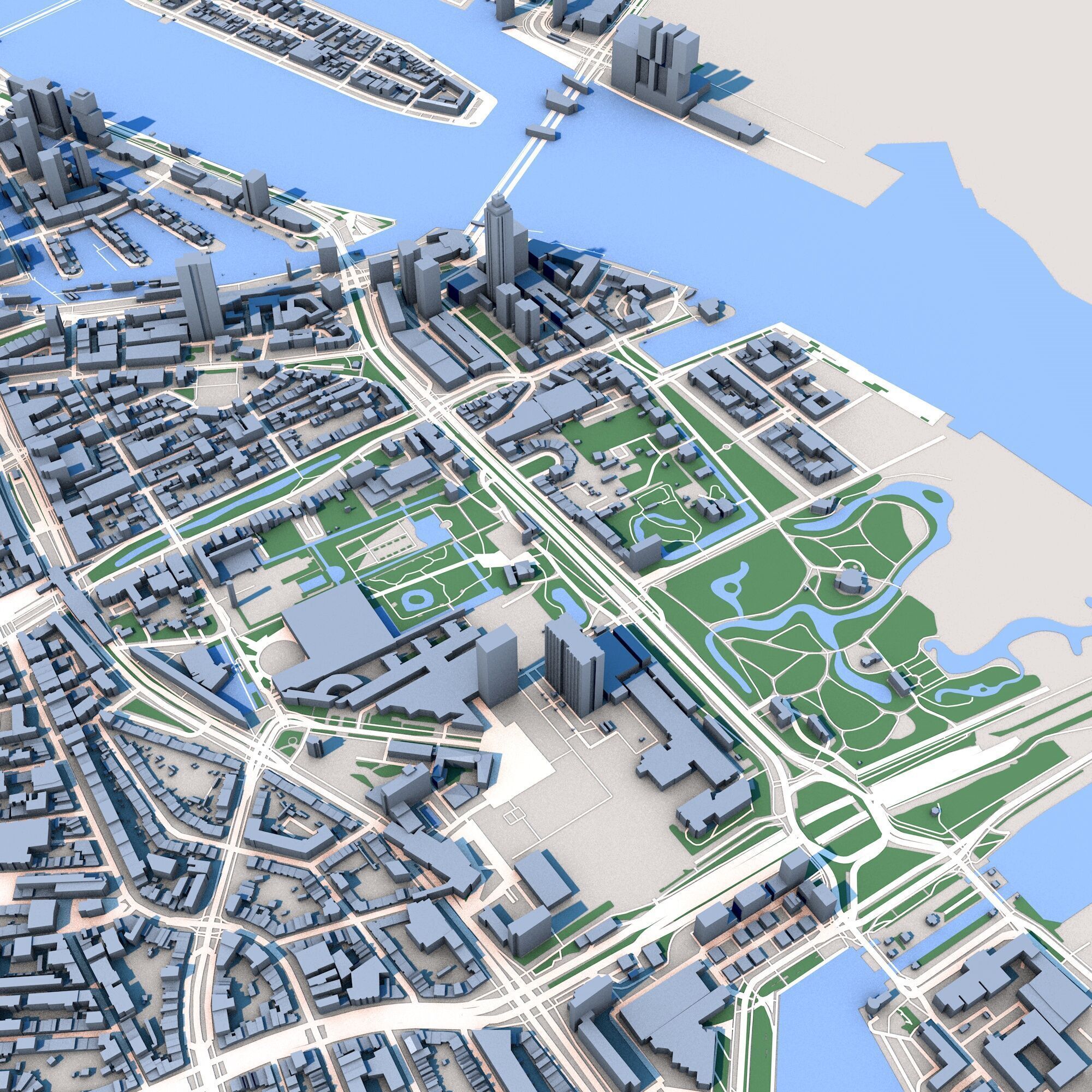 Rotterdam City Netherlands 3D model_9