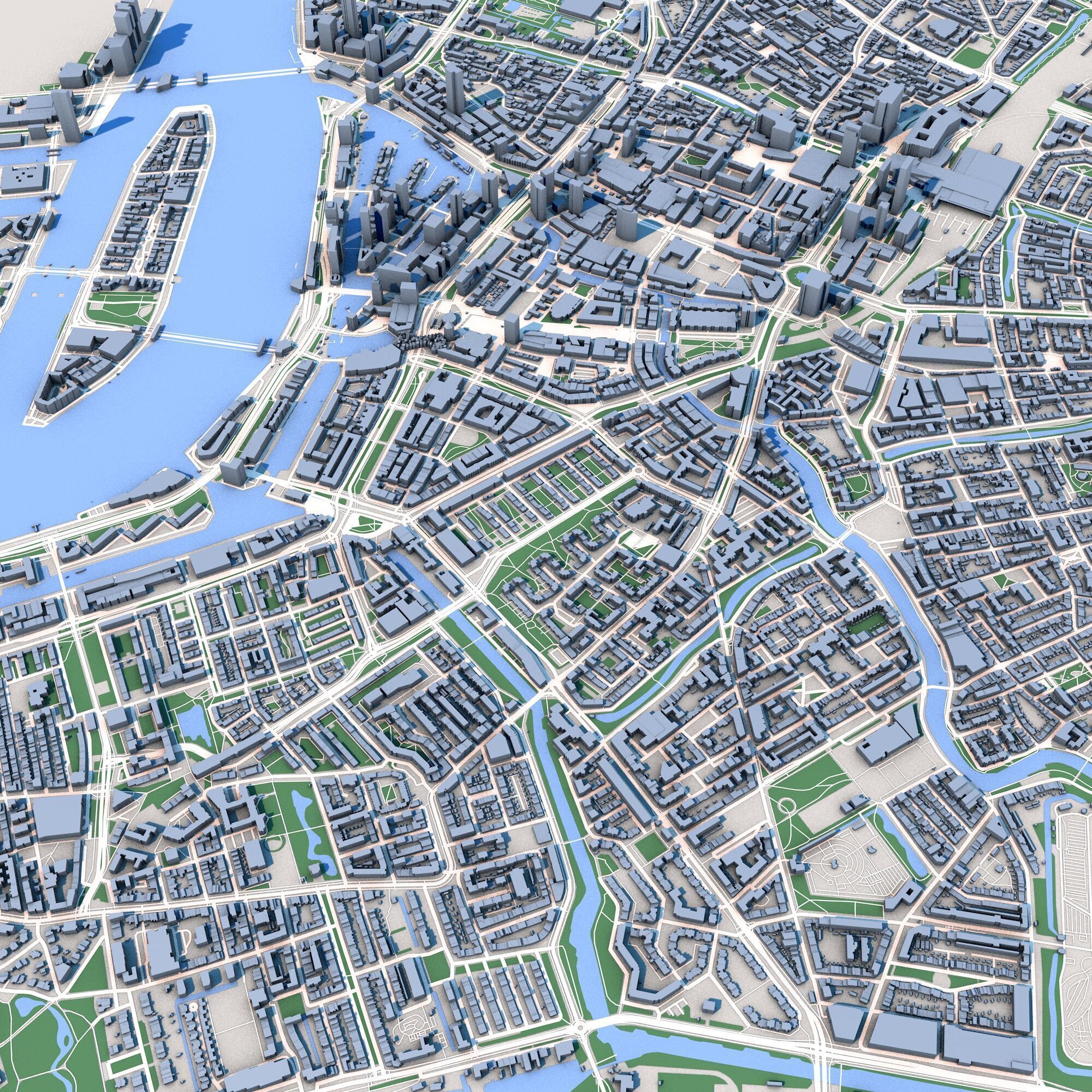 Rotterdam City Netherlands 3D model_6