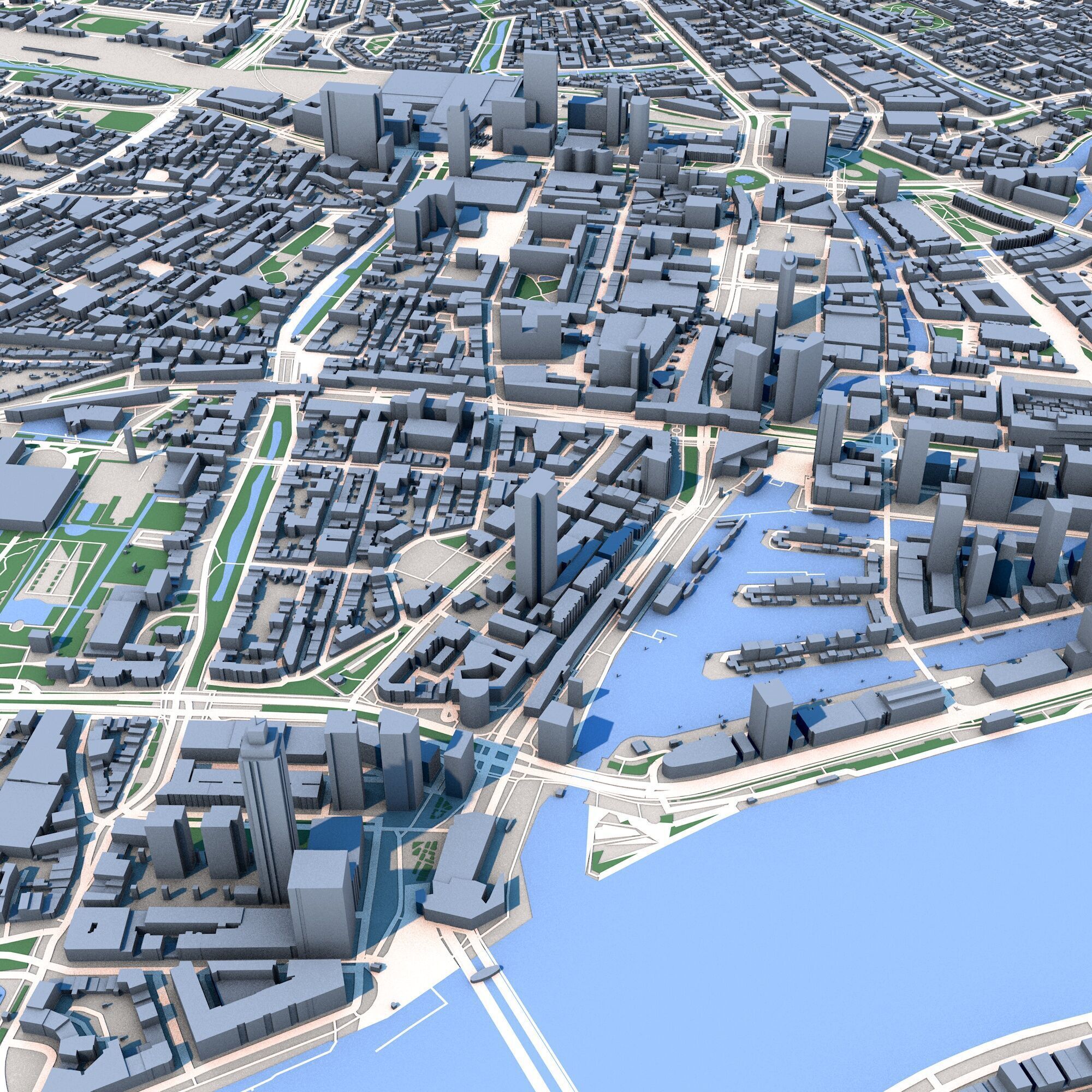 Rotterdam City Netherlands 3D model_2