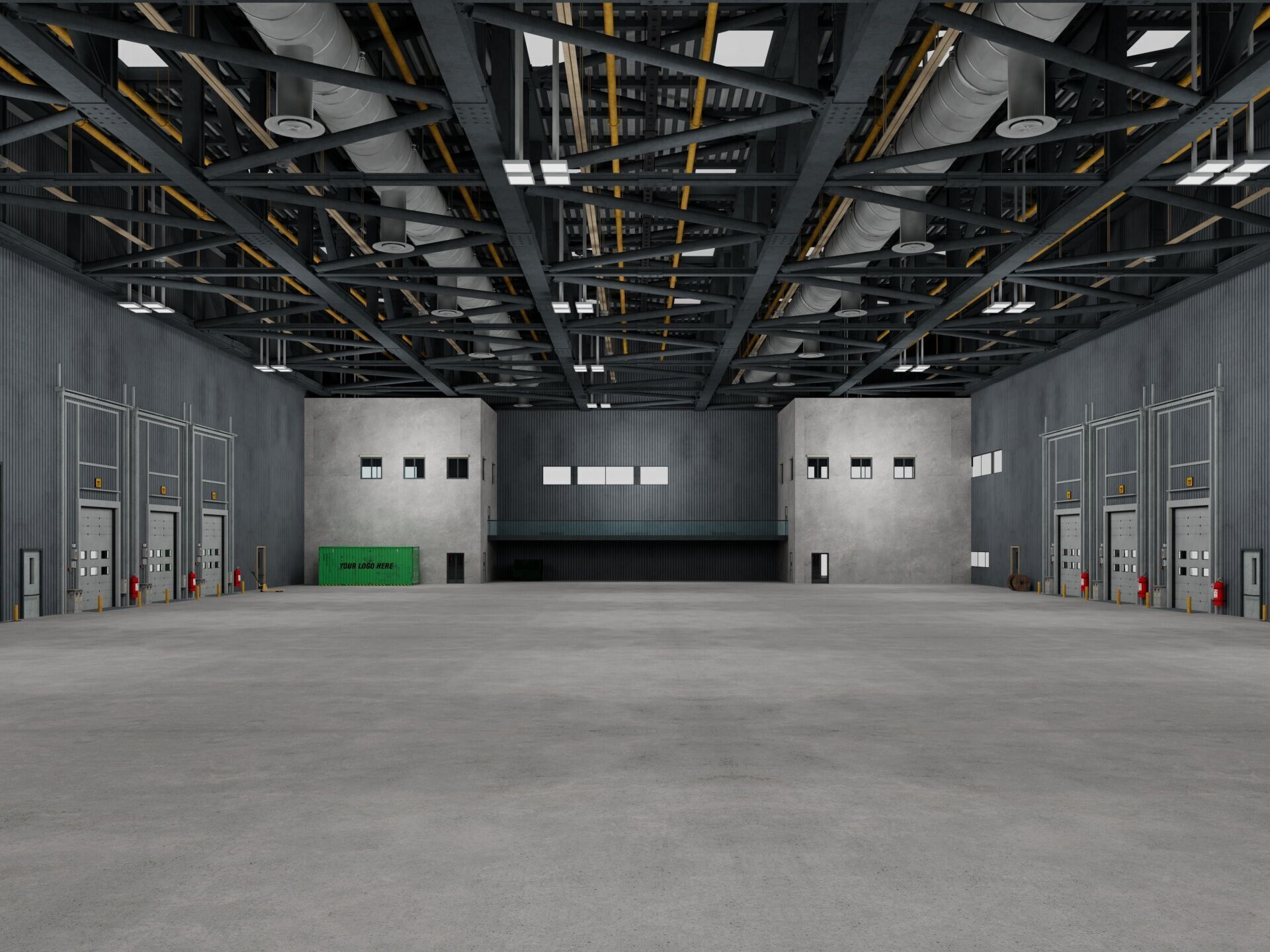 Warehouse Logistic 11 interior and exterior 3D model_4