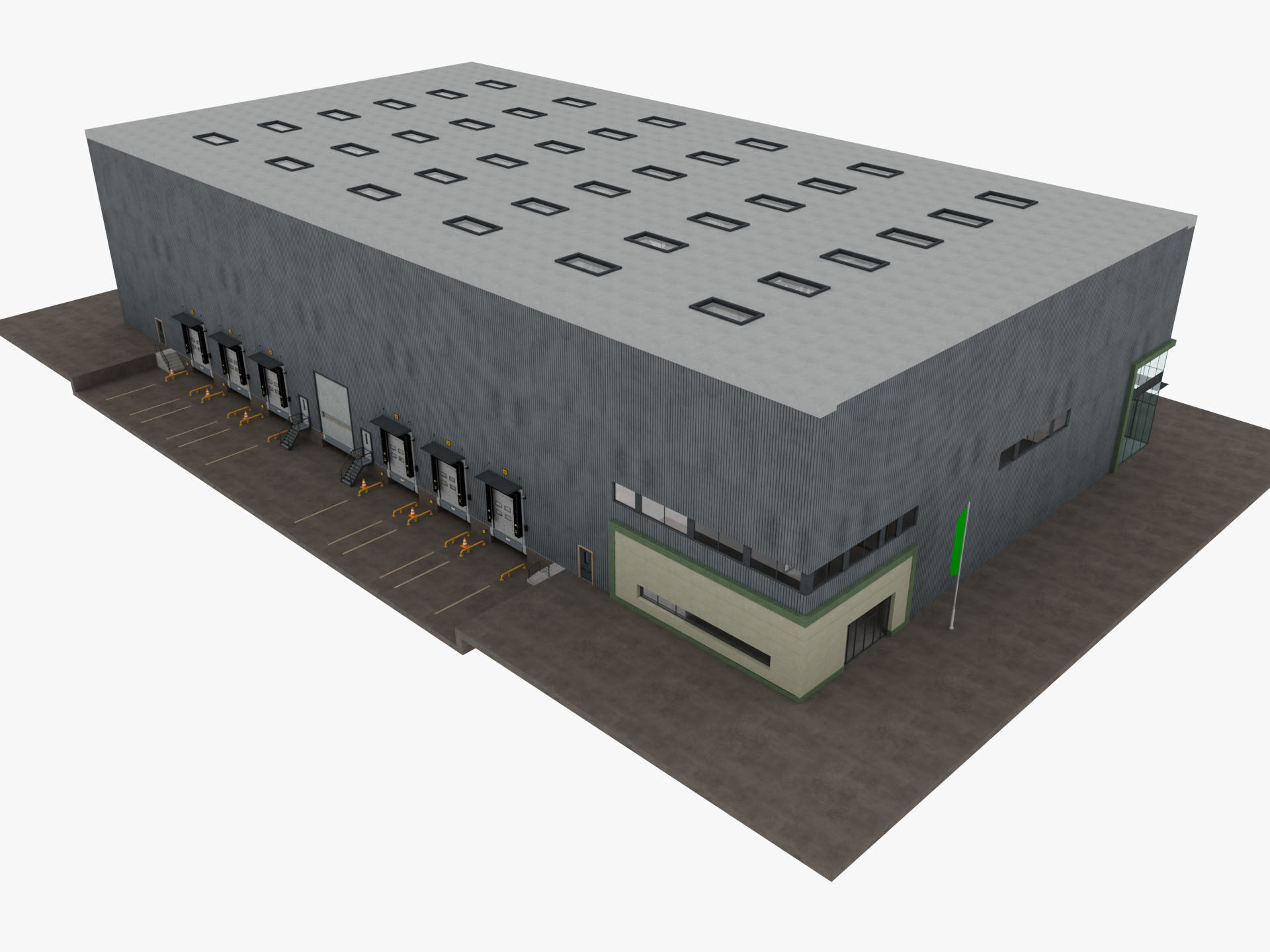Warehouse Logistic 11 interior and exterior 3D model_16