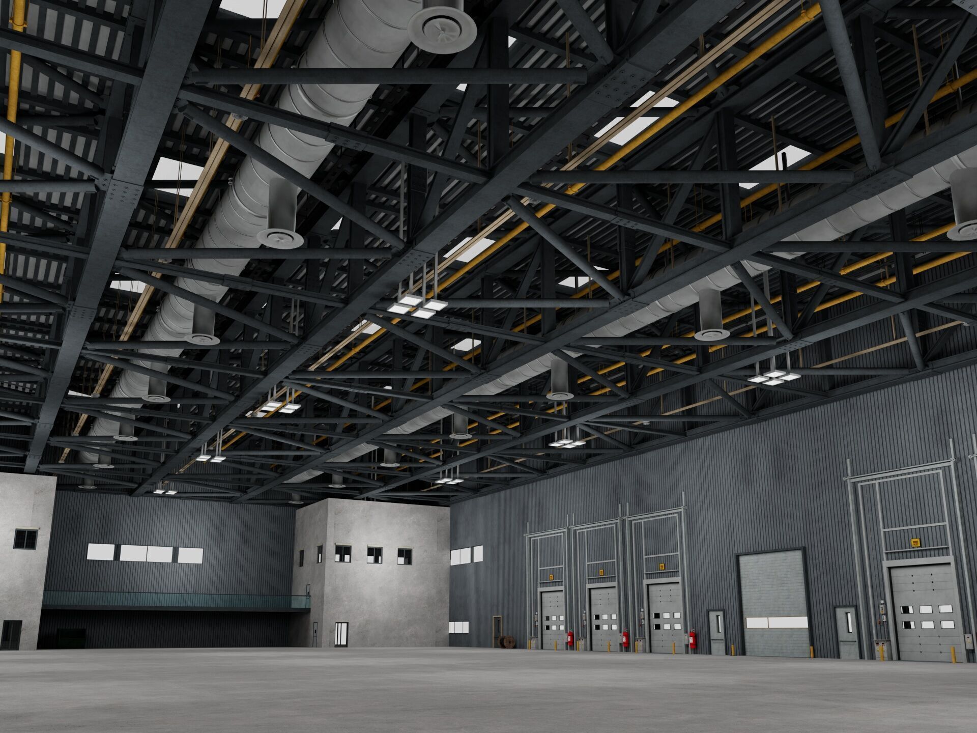 Warehouse Logistic 11 interior and exterior 3D model_11