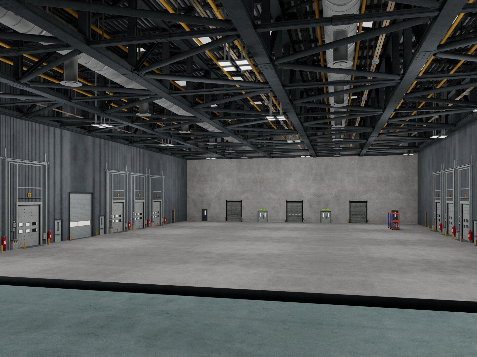 Warehouse Logistic 11 interior and exterior 3D model_3