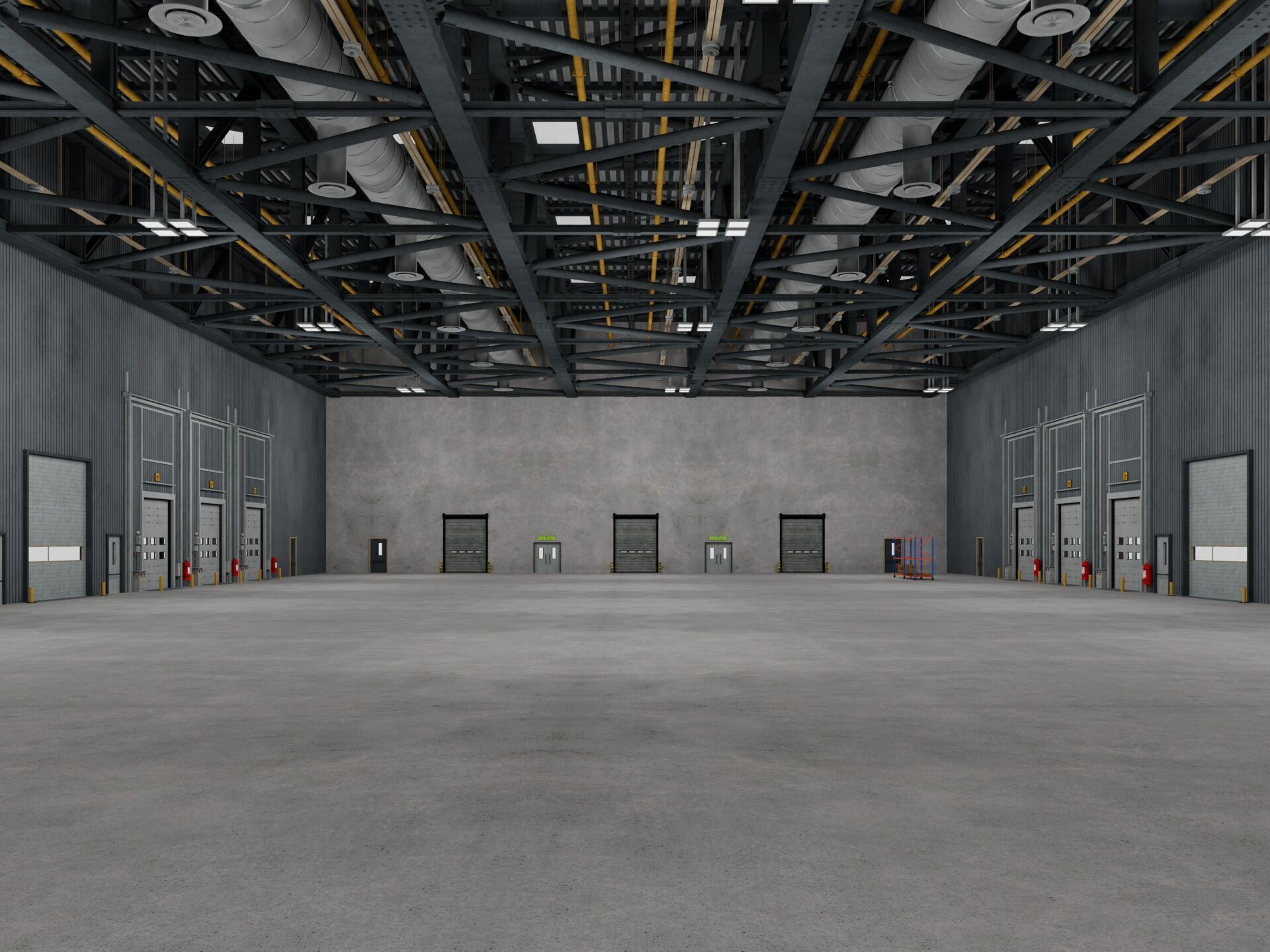 Warehouse Logistic 11 interior and exterior 3D model_5