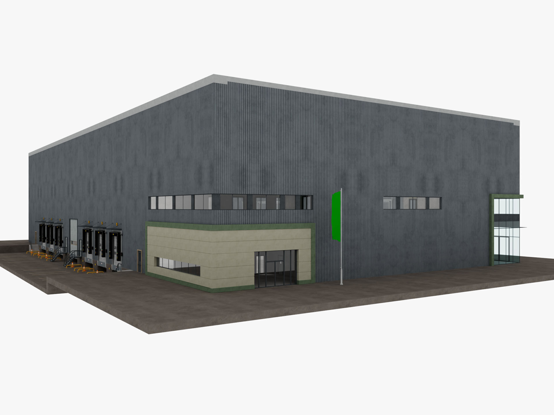 Warehouse Logistic 11 interior and exterior 3D model_15