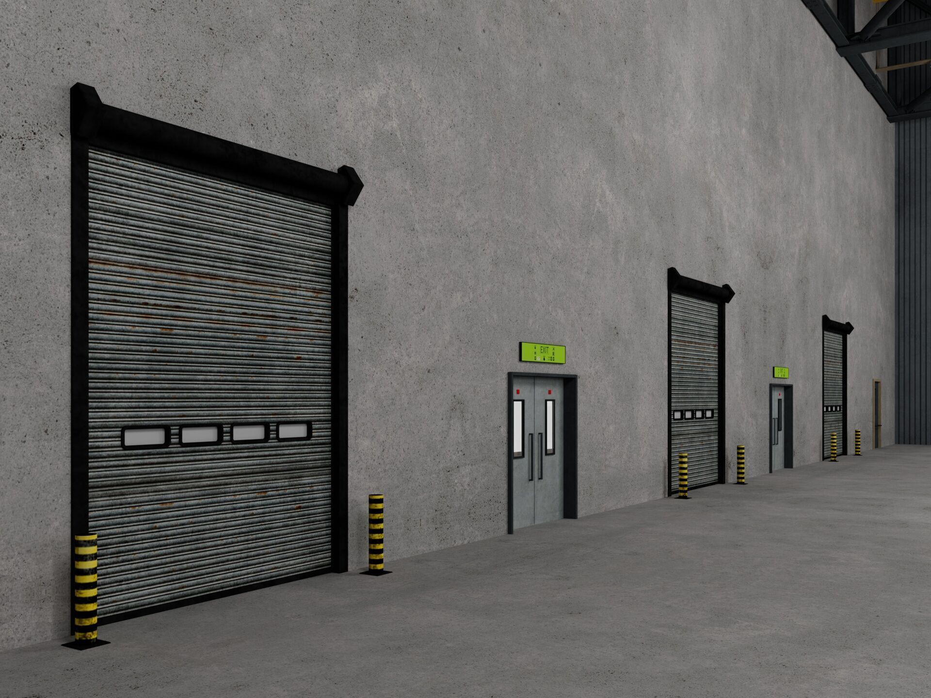 Warehouse Logistic 11 interior and exterior 3D model_7