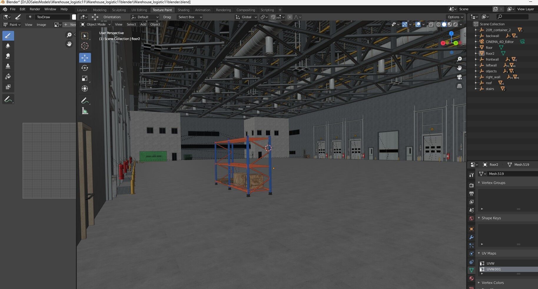 Warehouse Logistic 11 interior and exterior 3D model_36
