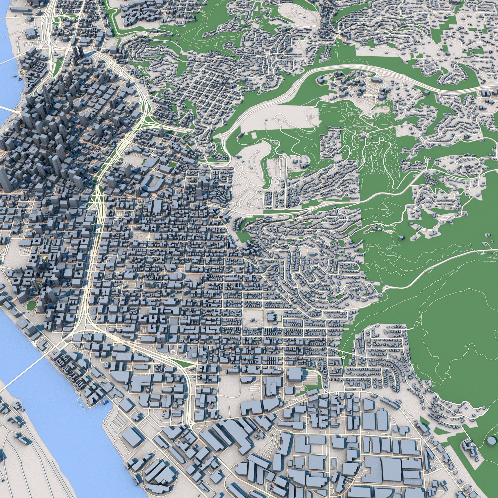 Portland City Oregon United States 3D model_10