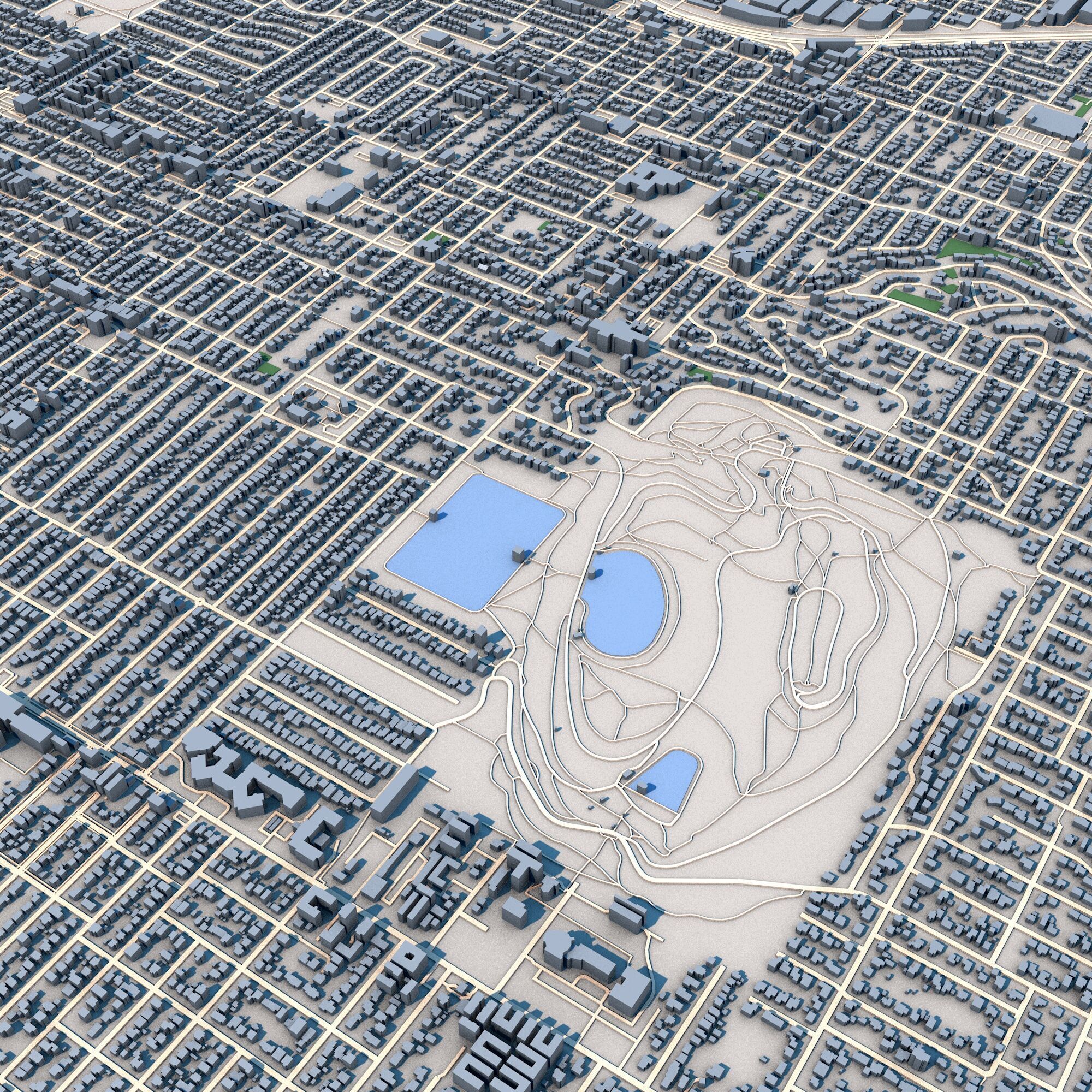 Portland City Oregon United States 3D model_6