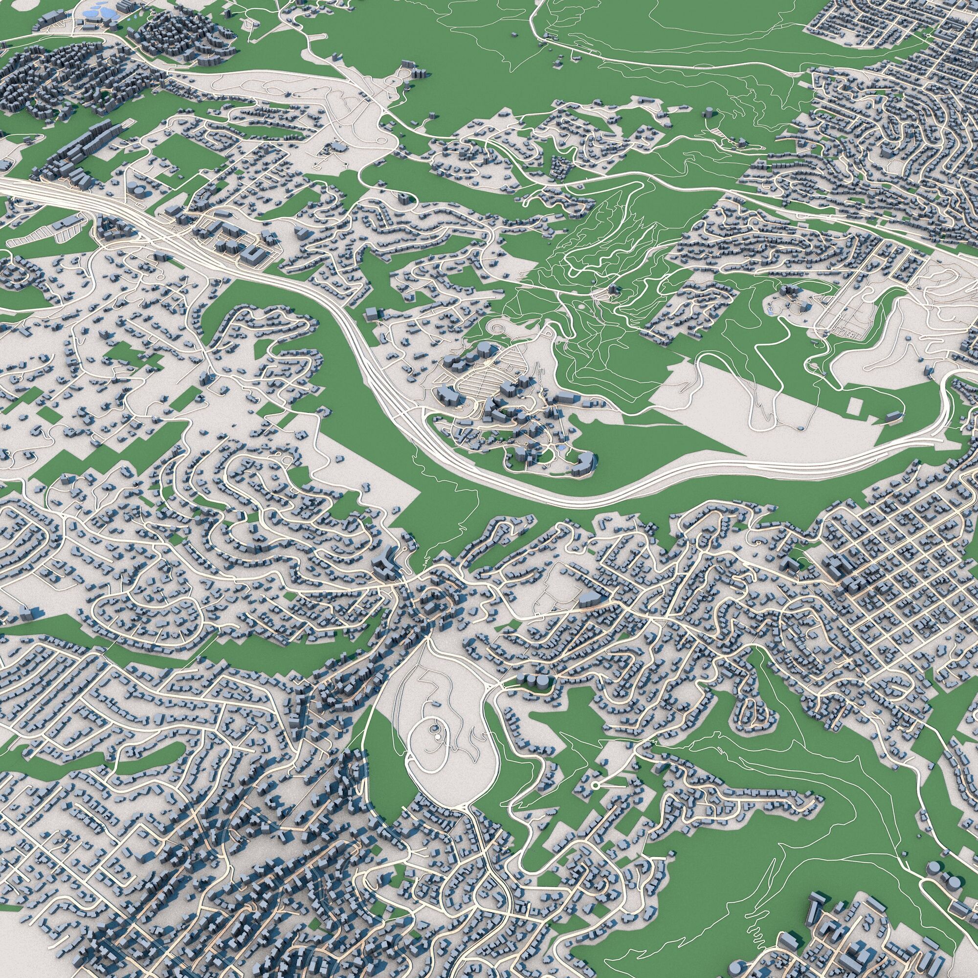 Portland City Oregon United States 3D model_3