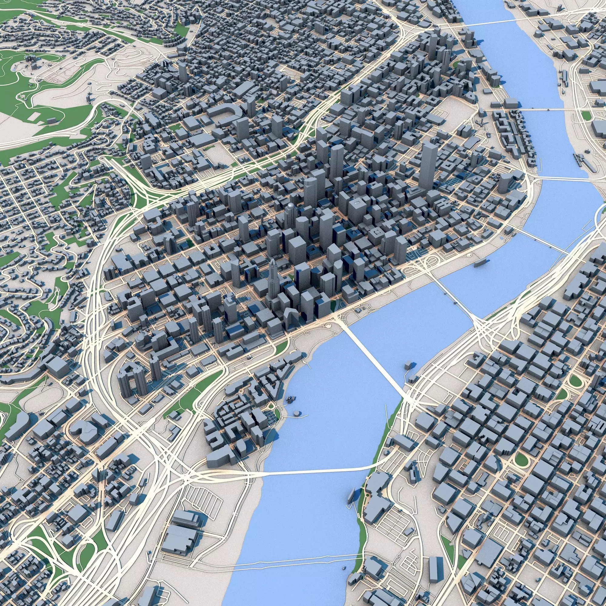 Portland City Oregon United States 3D model_0