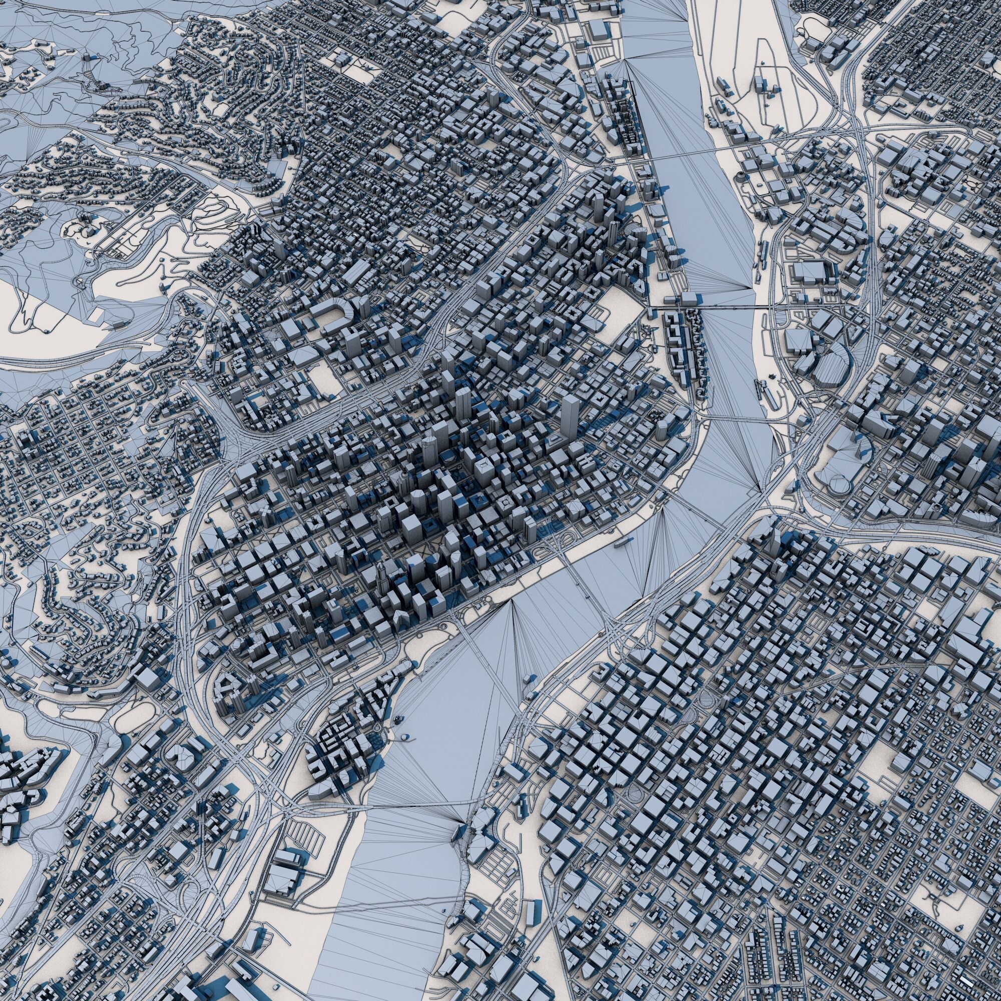 Portland City Oregon United States 3D model_11