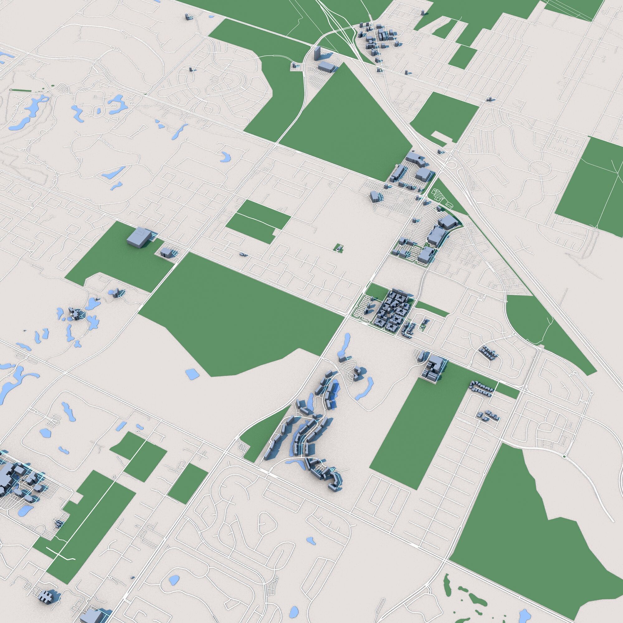 Palm Springs City California 3D model_4