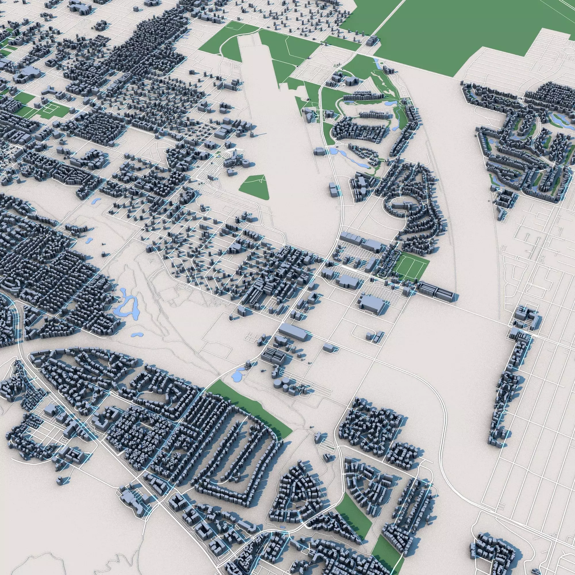 Palm Springs City California 3D model_0