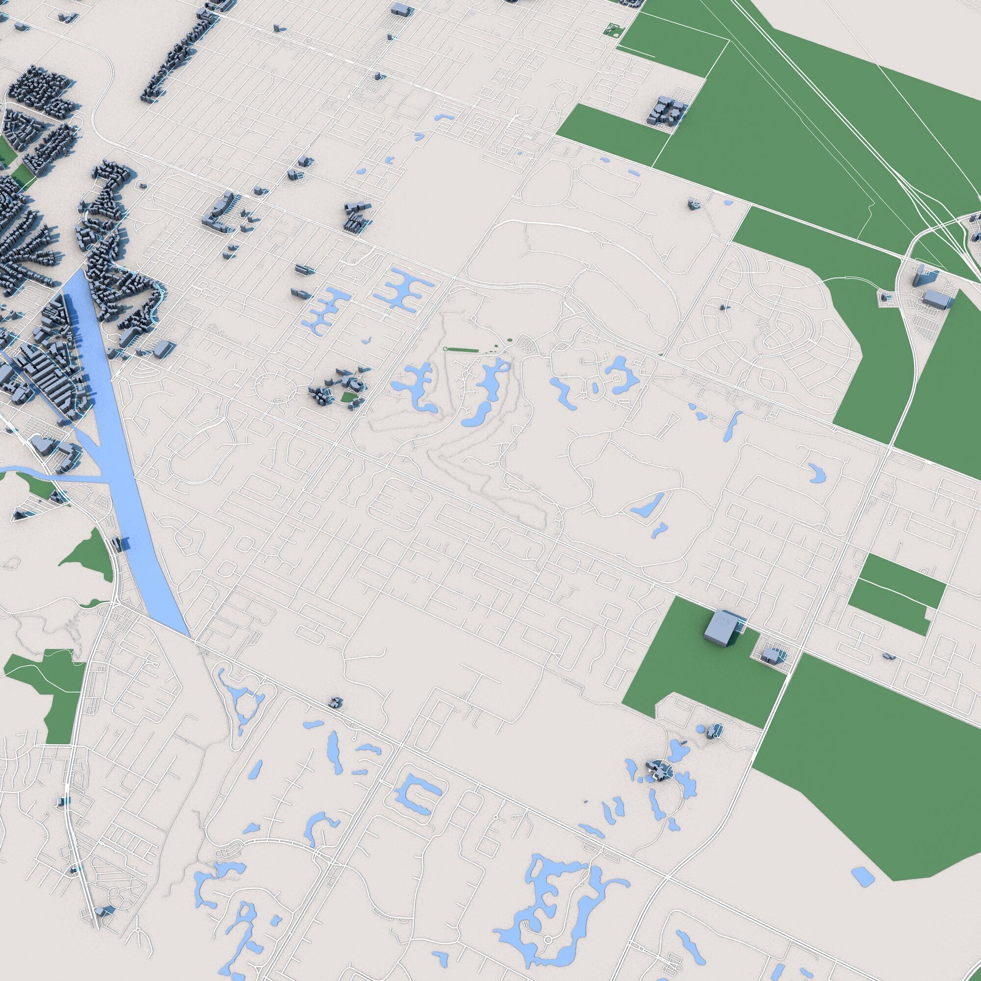 Palm Springs City California 3D model_5