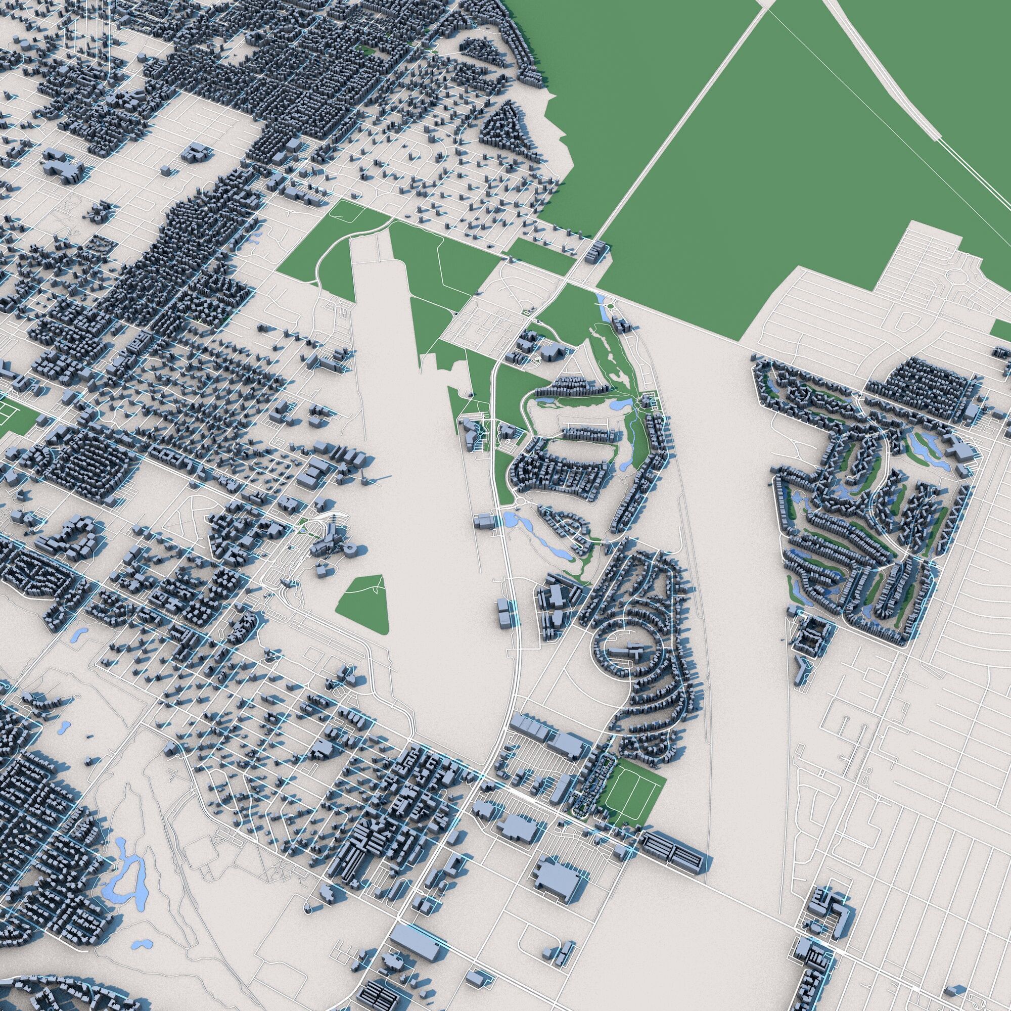 Palm Springs City California 3D model_3