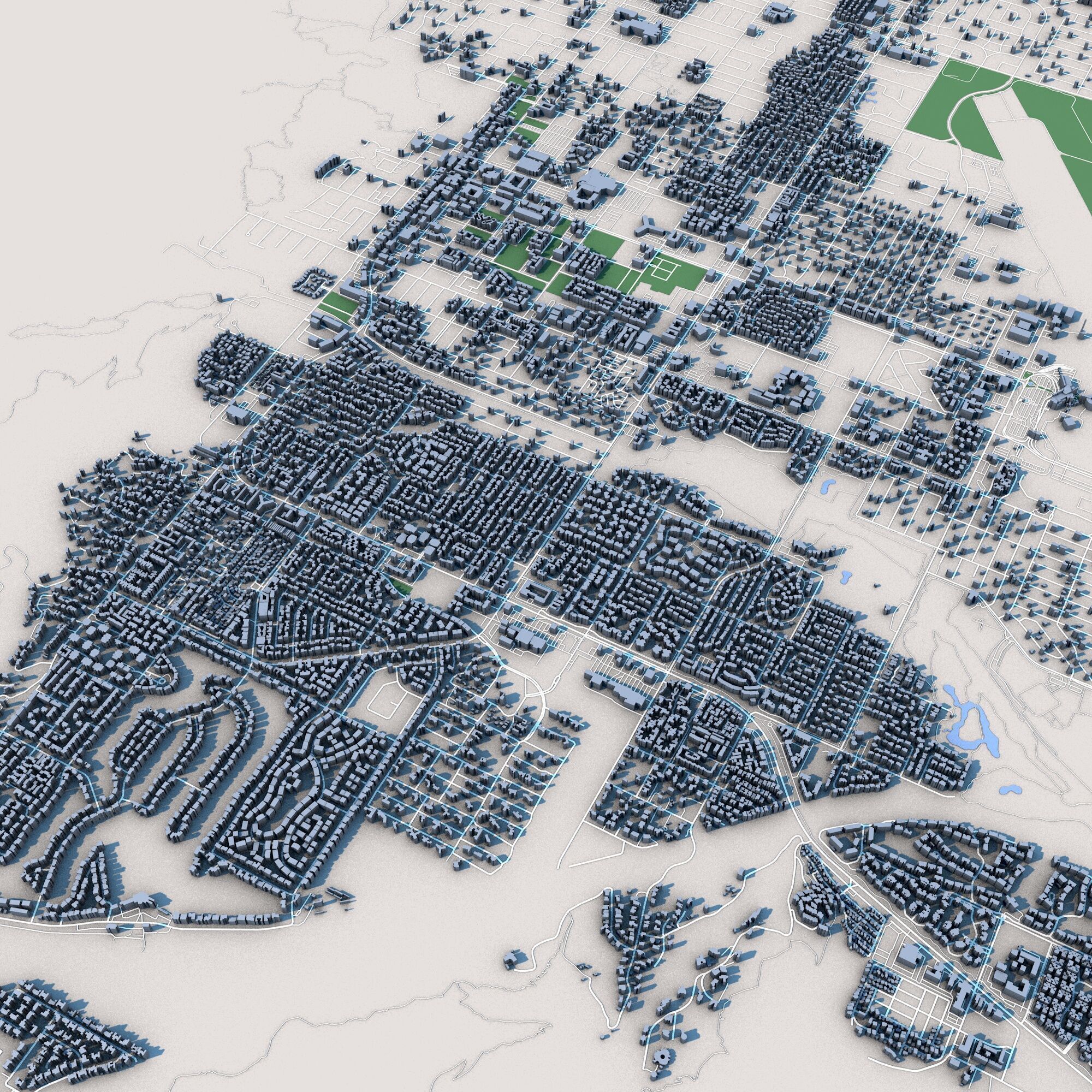 Palm Springs City California 3D model_2