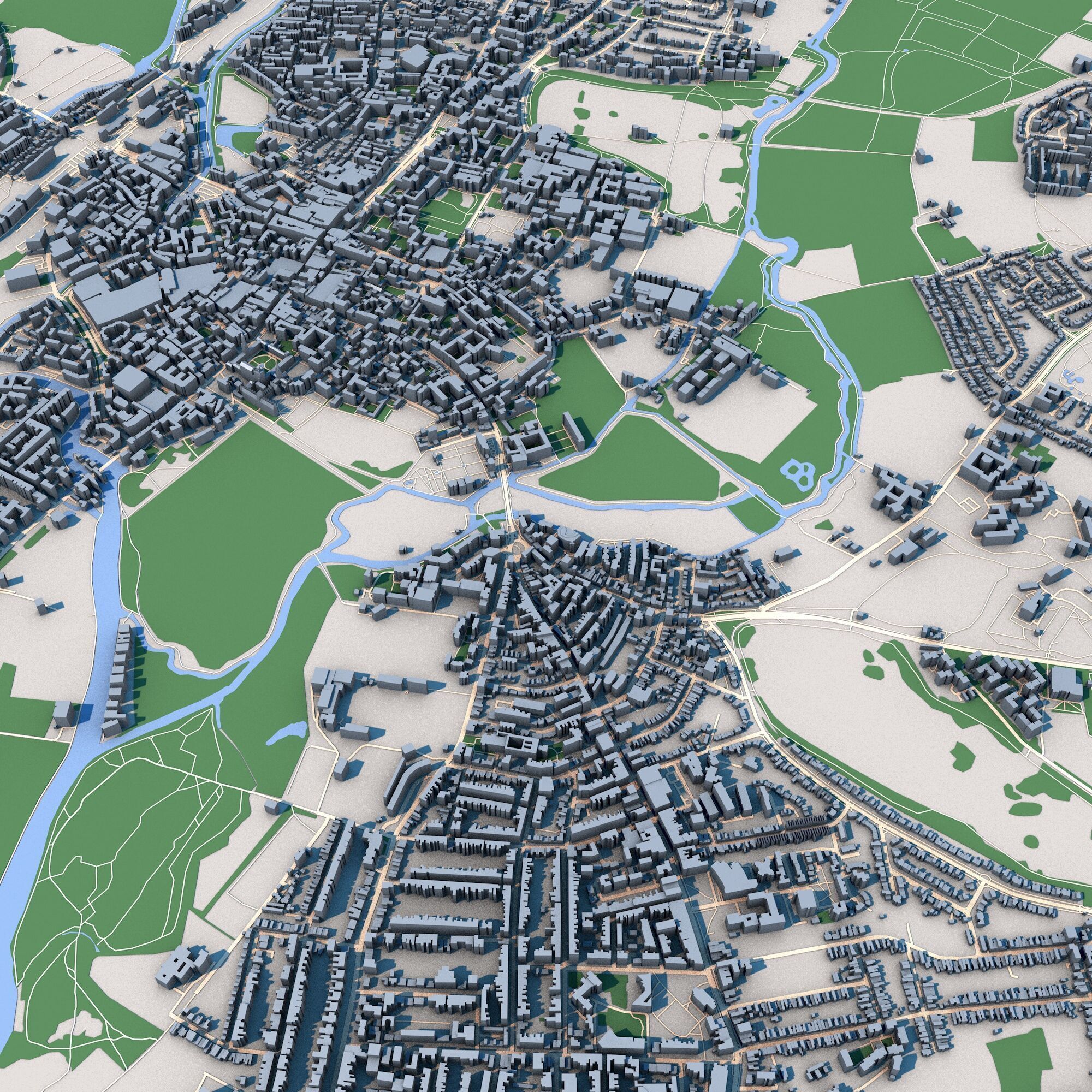 Oxford City United Kingdom 3D model_2