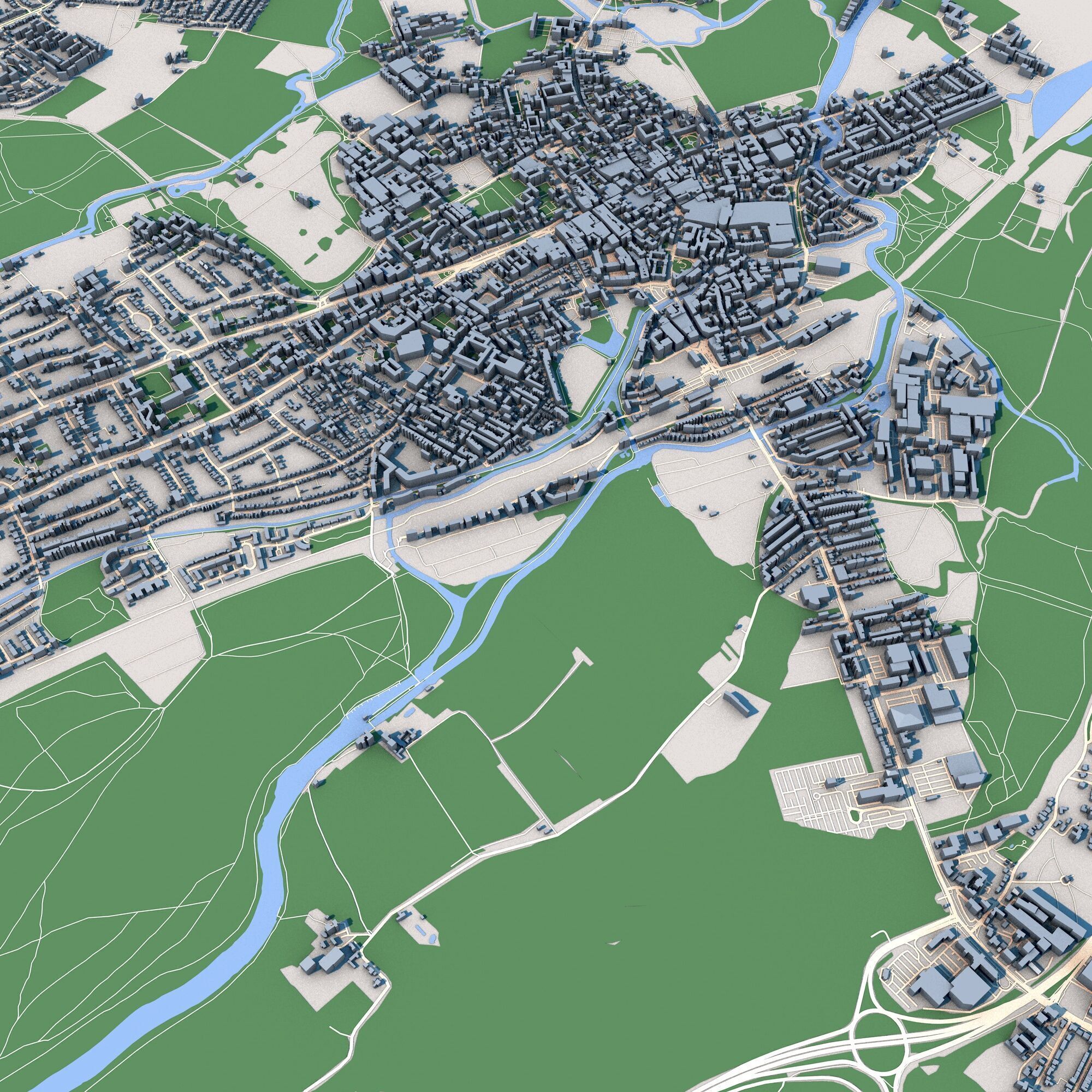 Oxford City United Kingdom 3D model_10