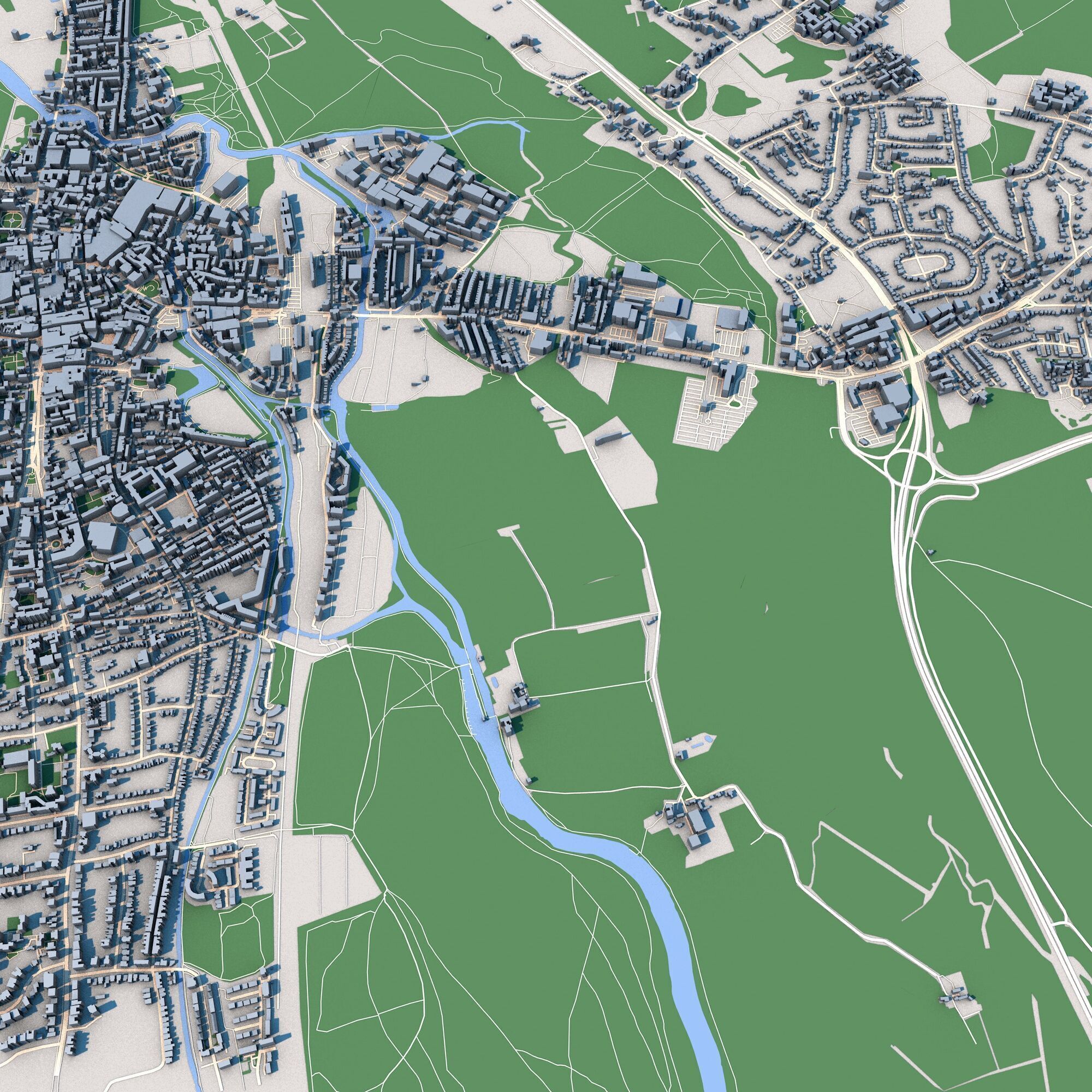Oxford City United Kingdom 3D model_9