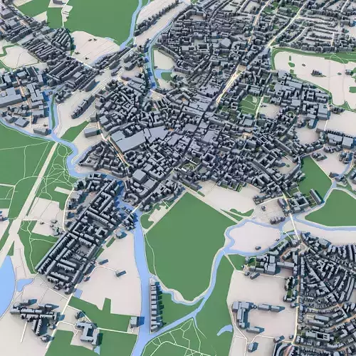 Oxford City United Kingdom 3D model