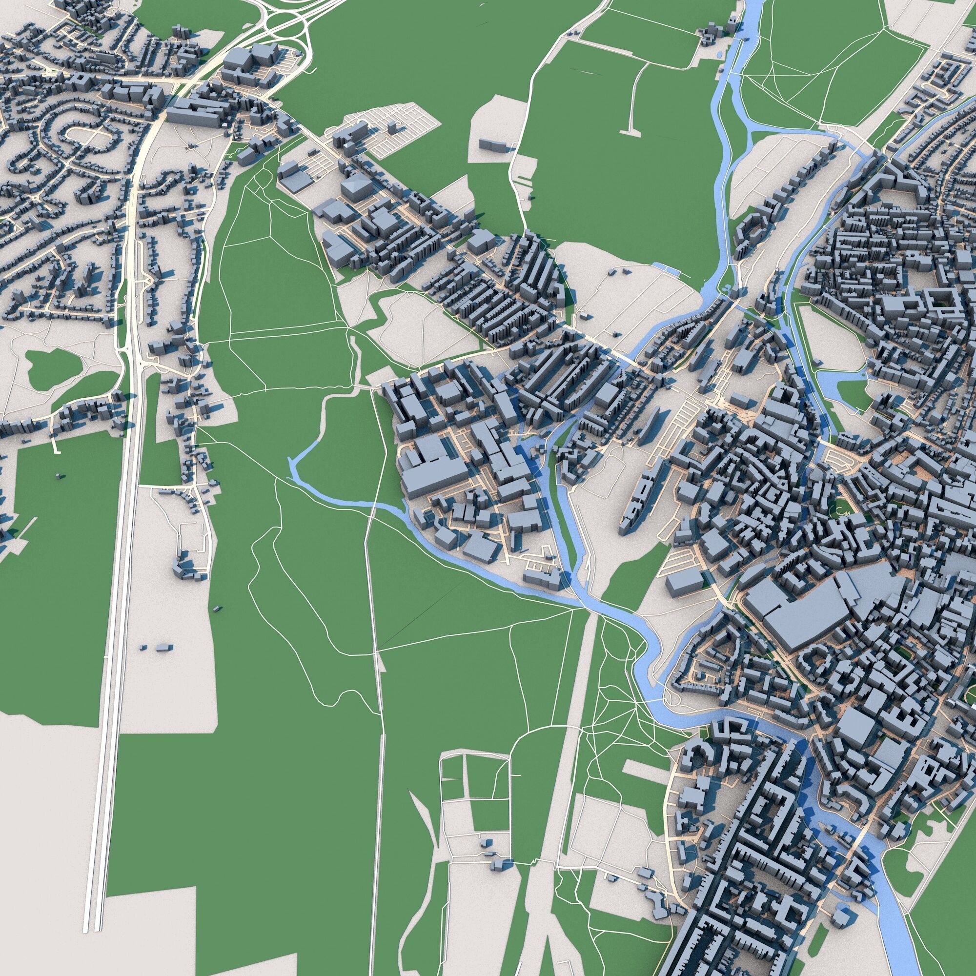 Oxford City United Kingdom 3D model_4
