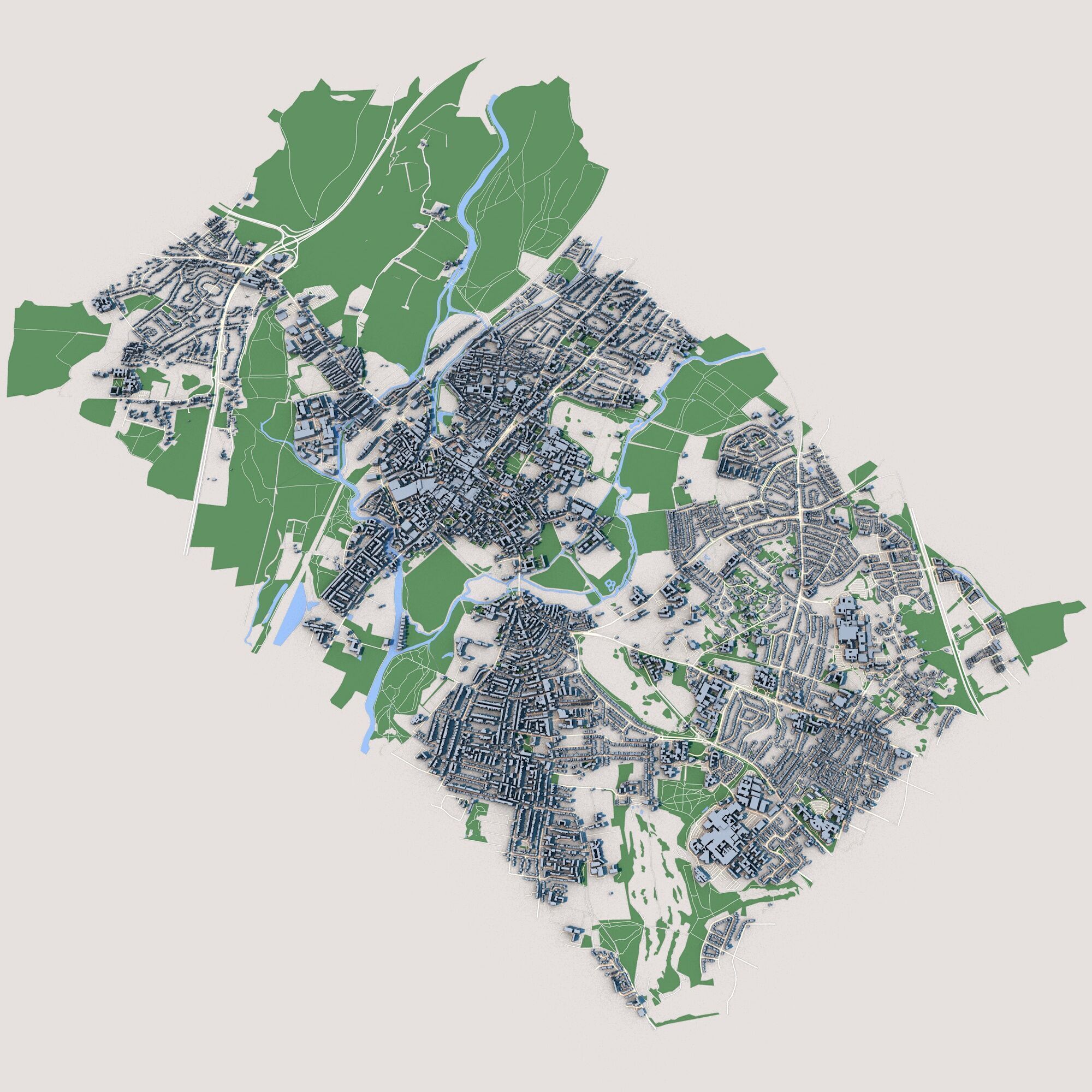 Oxford City United Kingdom 3D model_1
