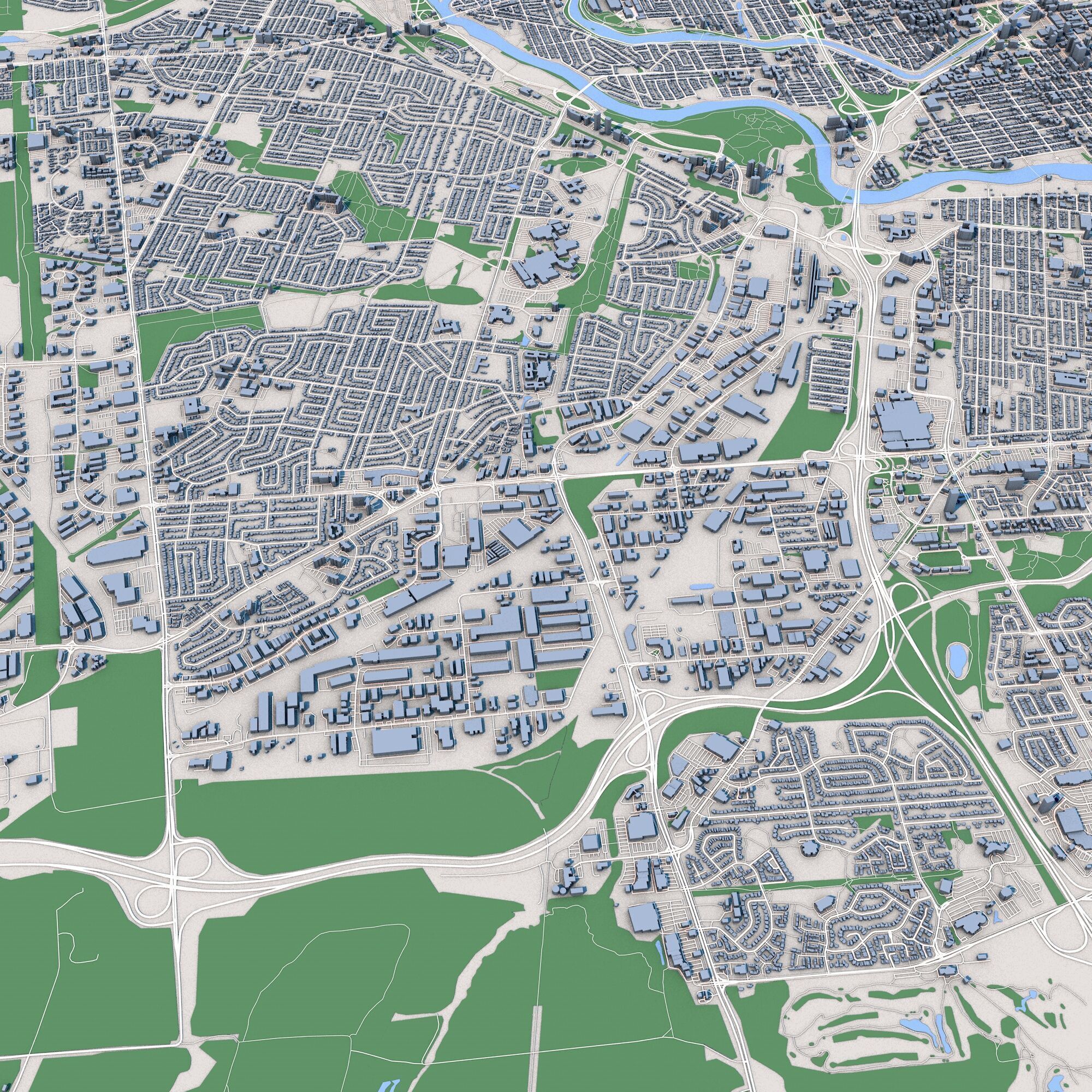 Ottawa City Canada 3D model_4