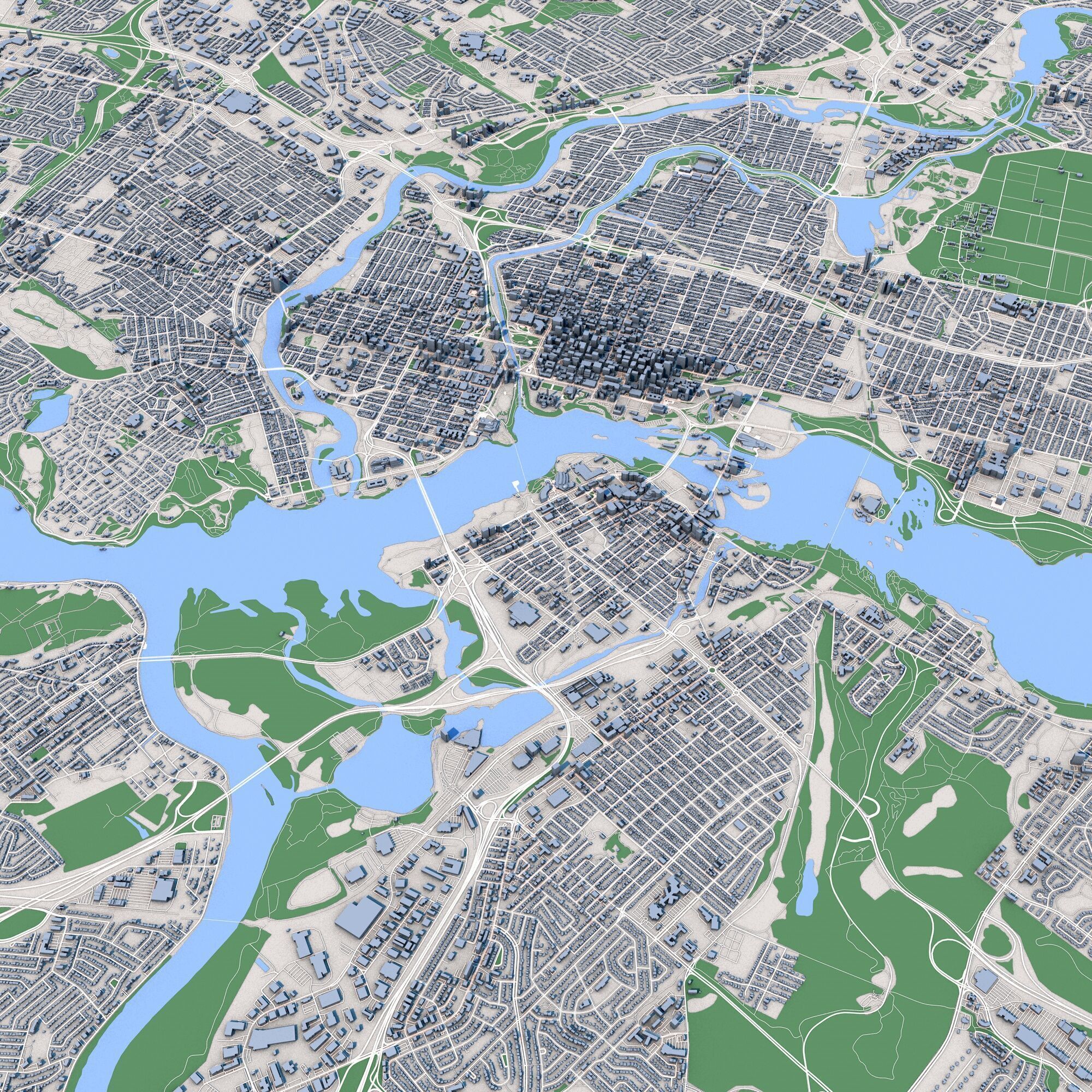 Ottawa City Canada 3D model_7