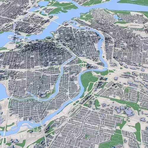 Ottawa City Canada 3D model