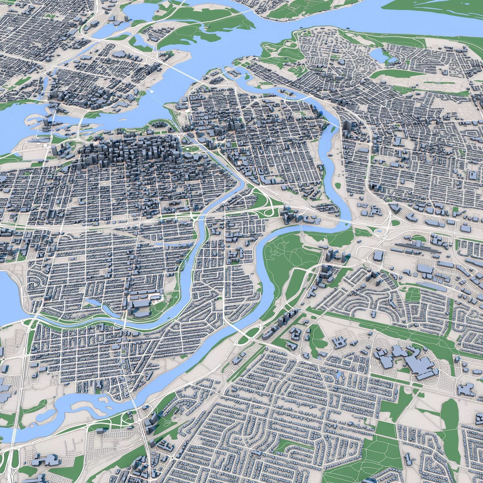 Ottawa City Canada 3D model_0