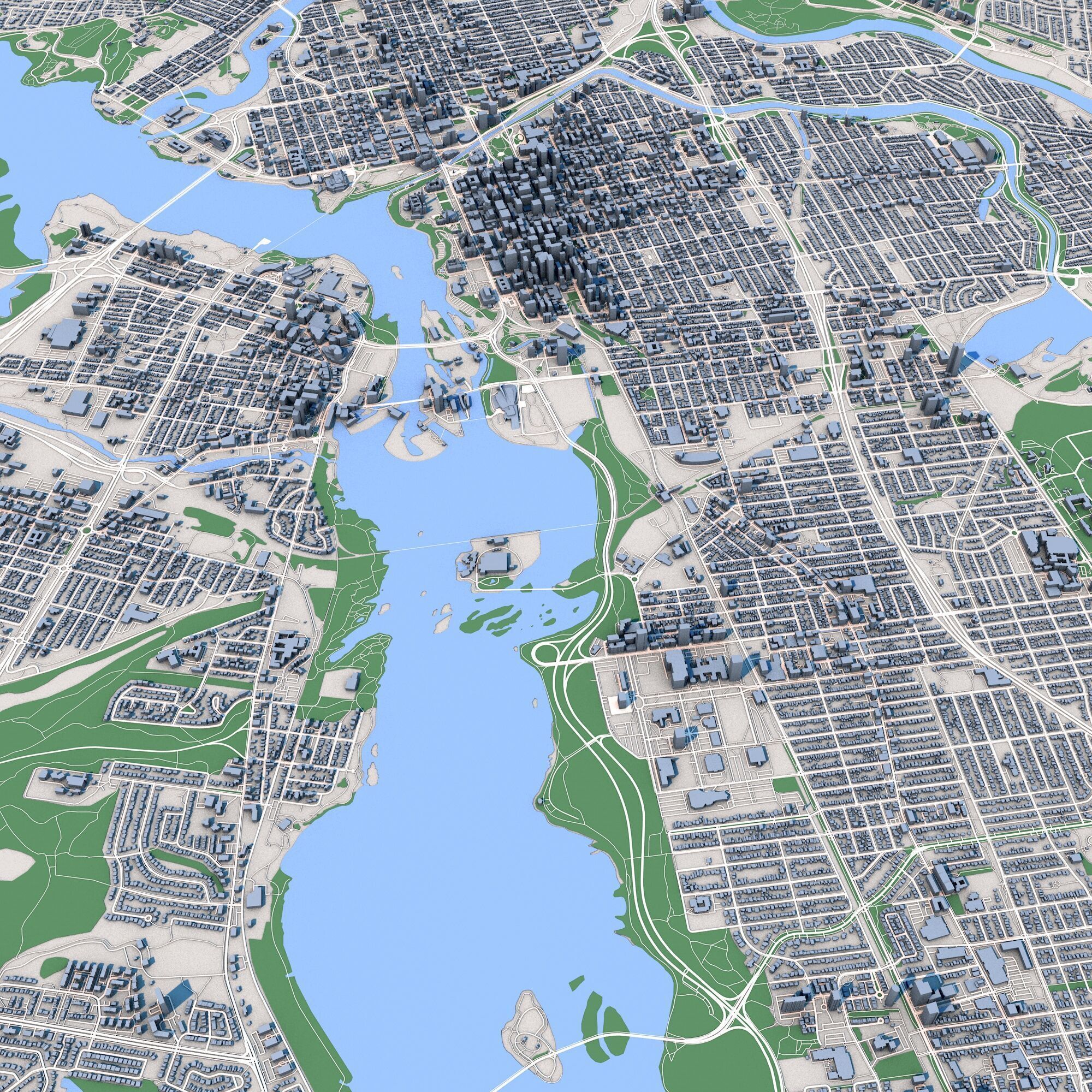 Ottawa City Canada 3D model_8