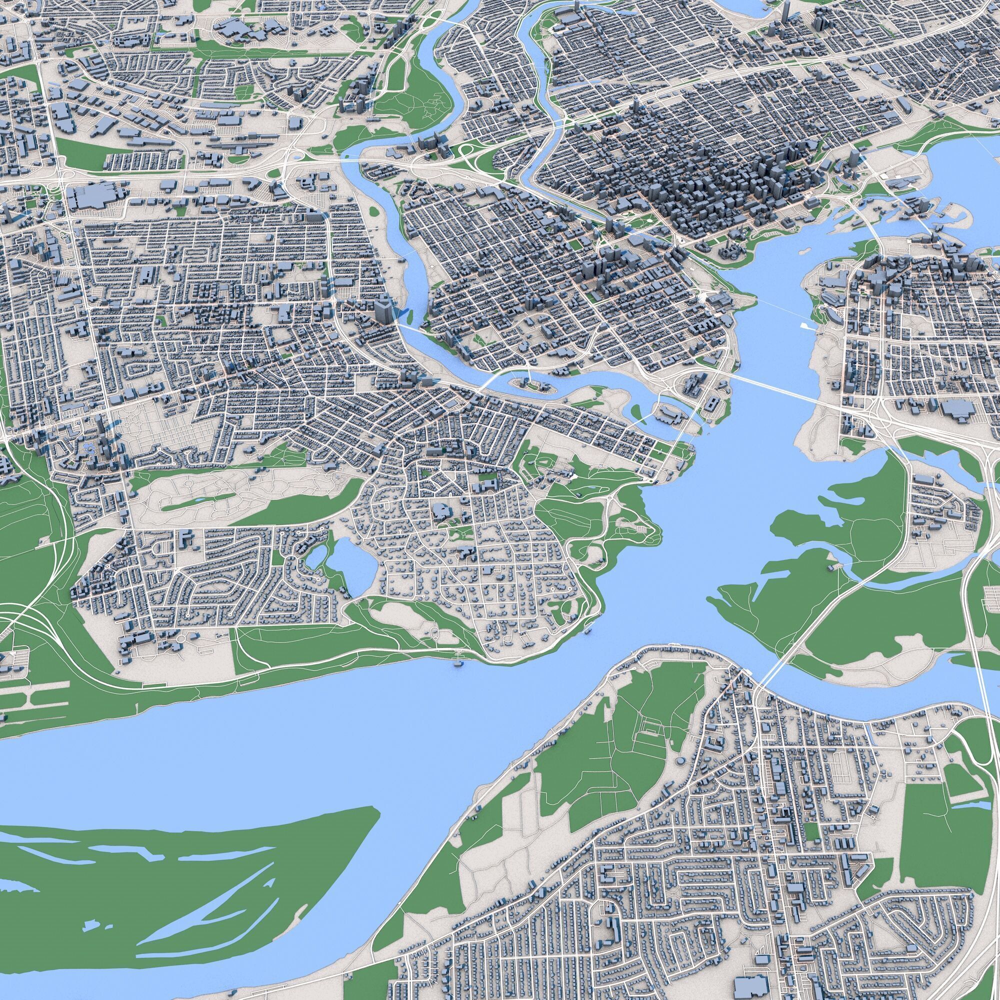 Ottawa City Canada 3D model_6